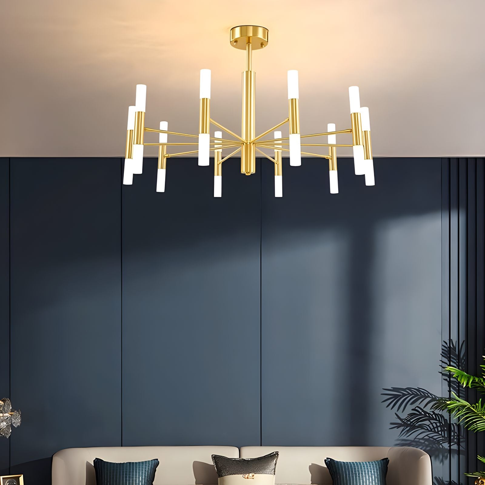Antizer Adjustable Round Tube Chandelier