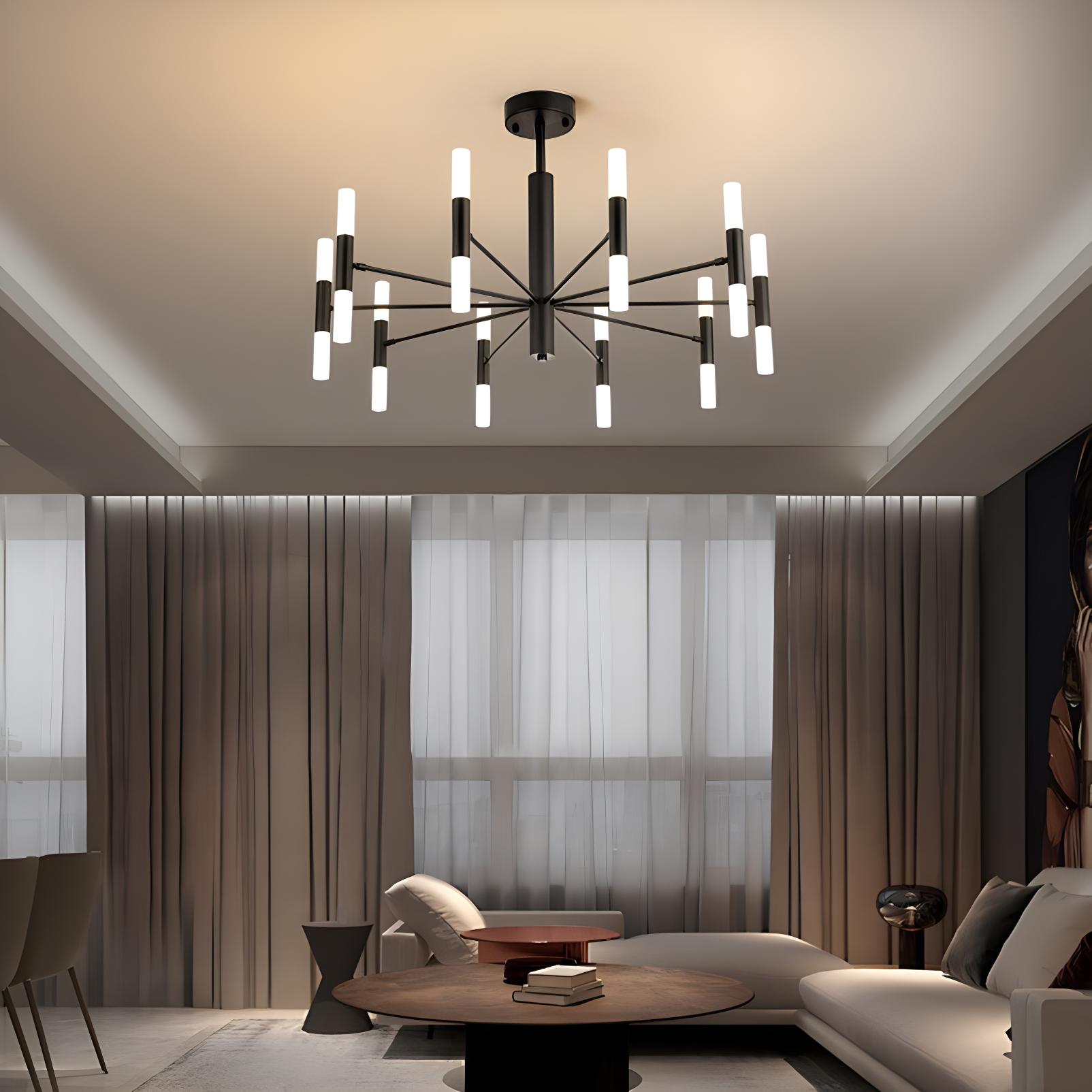 Antizer Adjustable Round Tube Chandelier