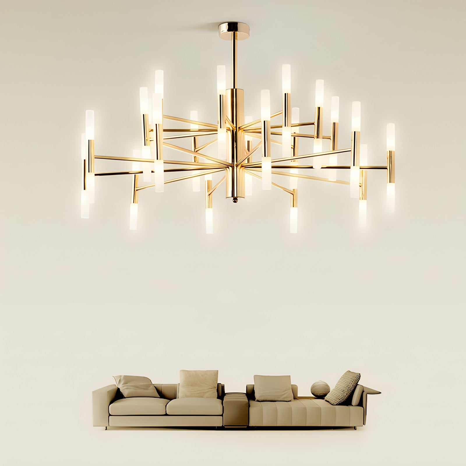 Antizer Adjustable Round Tube Chandelier