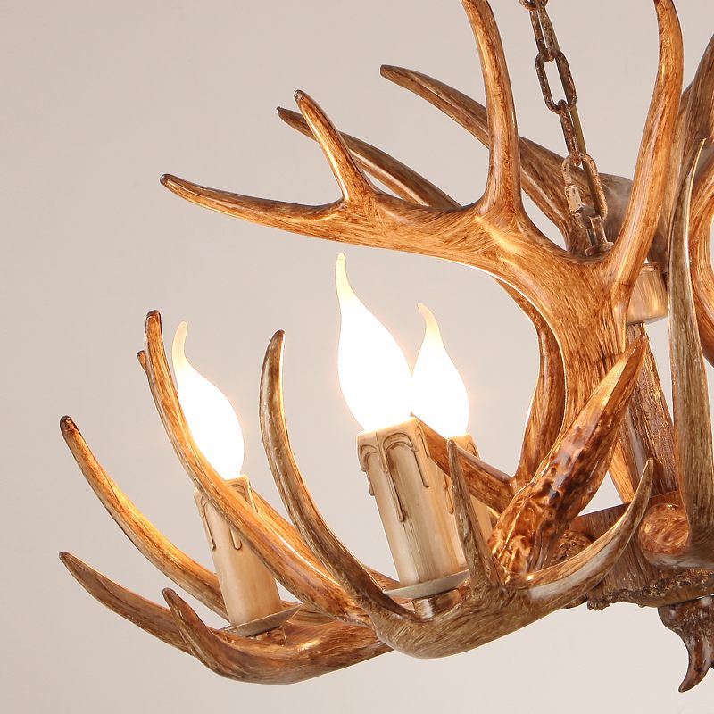Antizer Antler Shape Resin Chandelier for Living Room