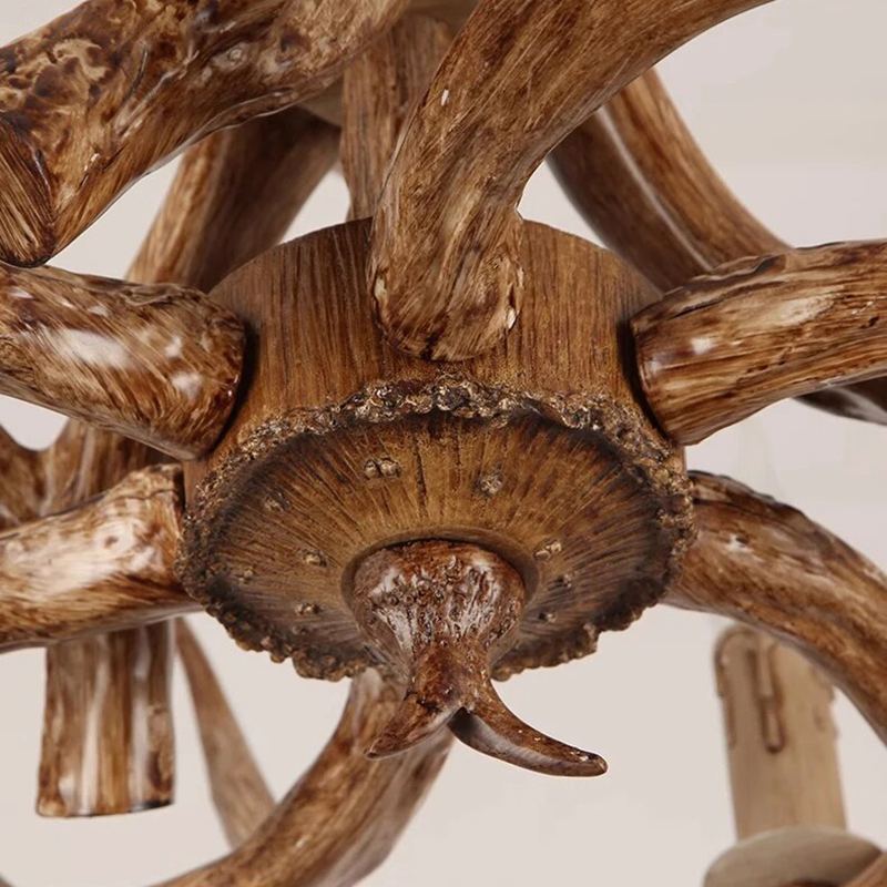 Antizer Antler Shape Resin Chandelier for Living Room