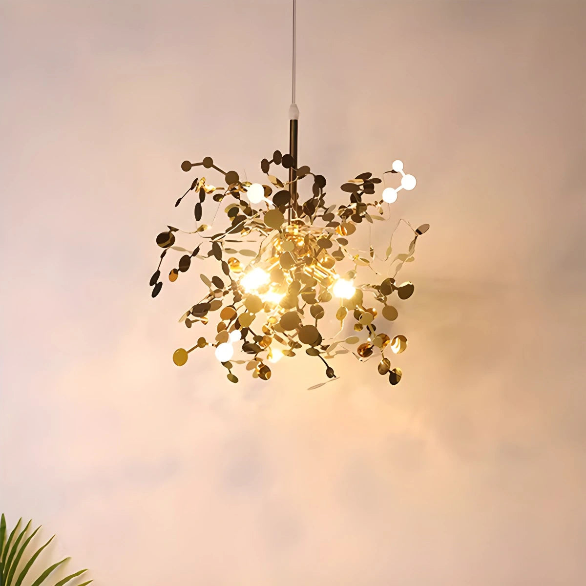 Antizer Argent/Gold Cloud Multi Pendant Chandelier Gold Single