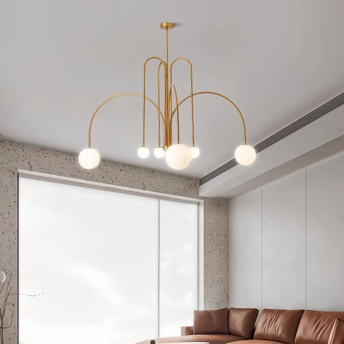 glass globe chandelier