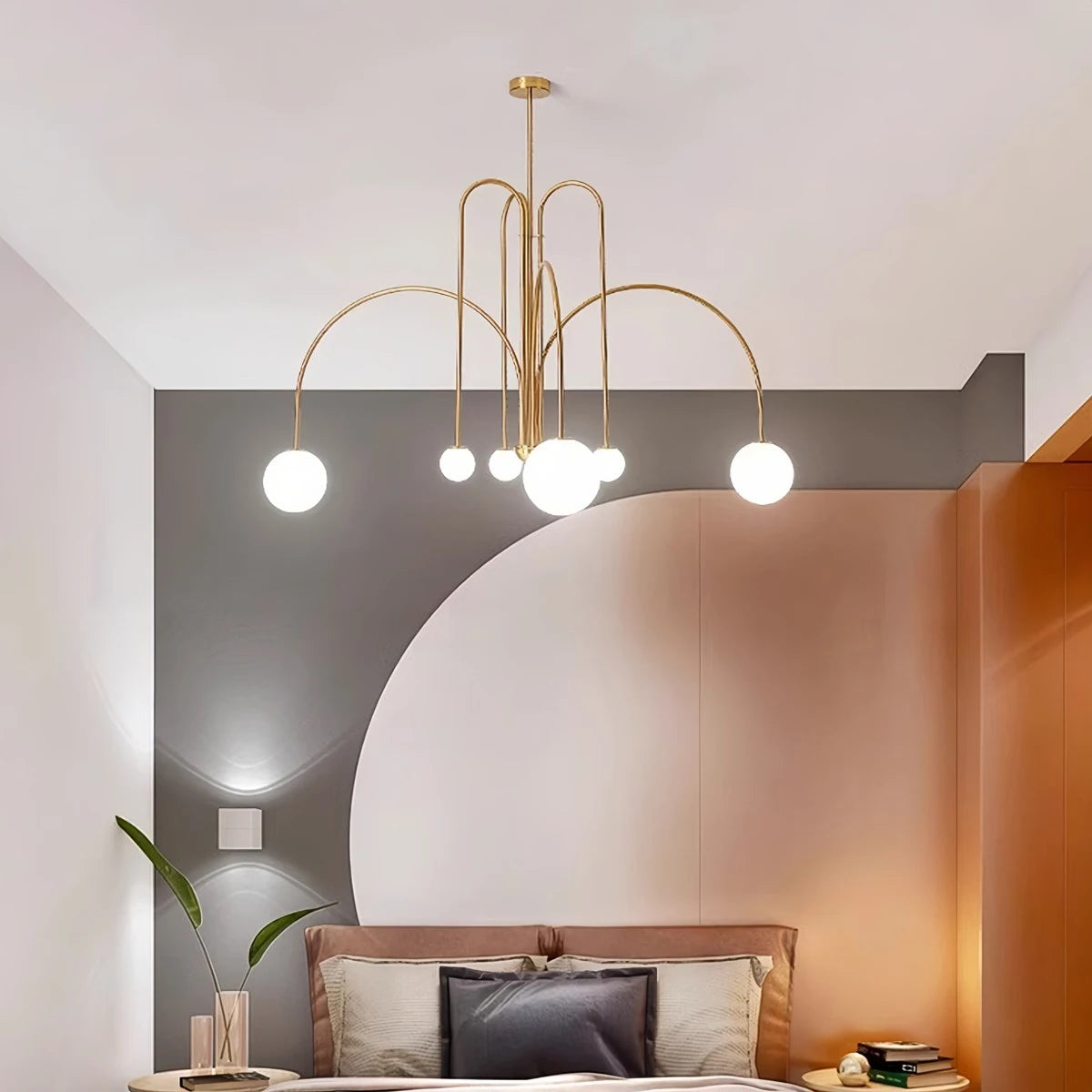 glass globe chandelier