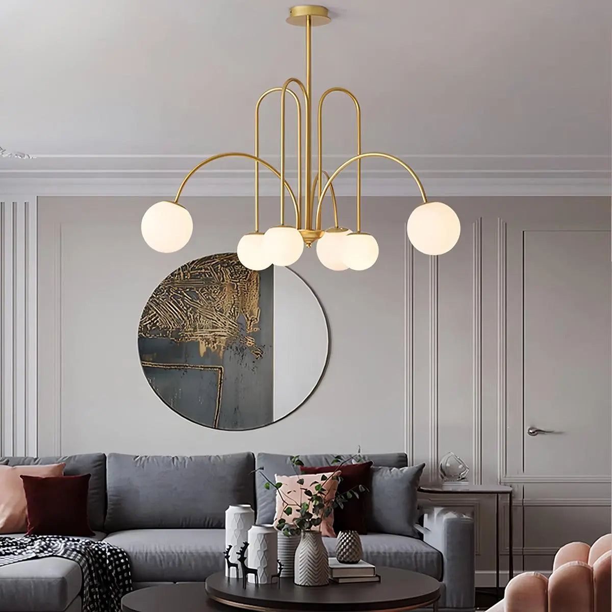 glass chandelier for living room