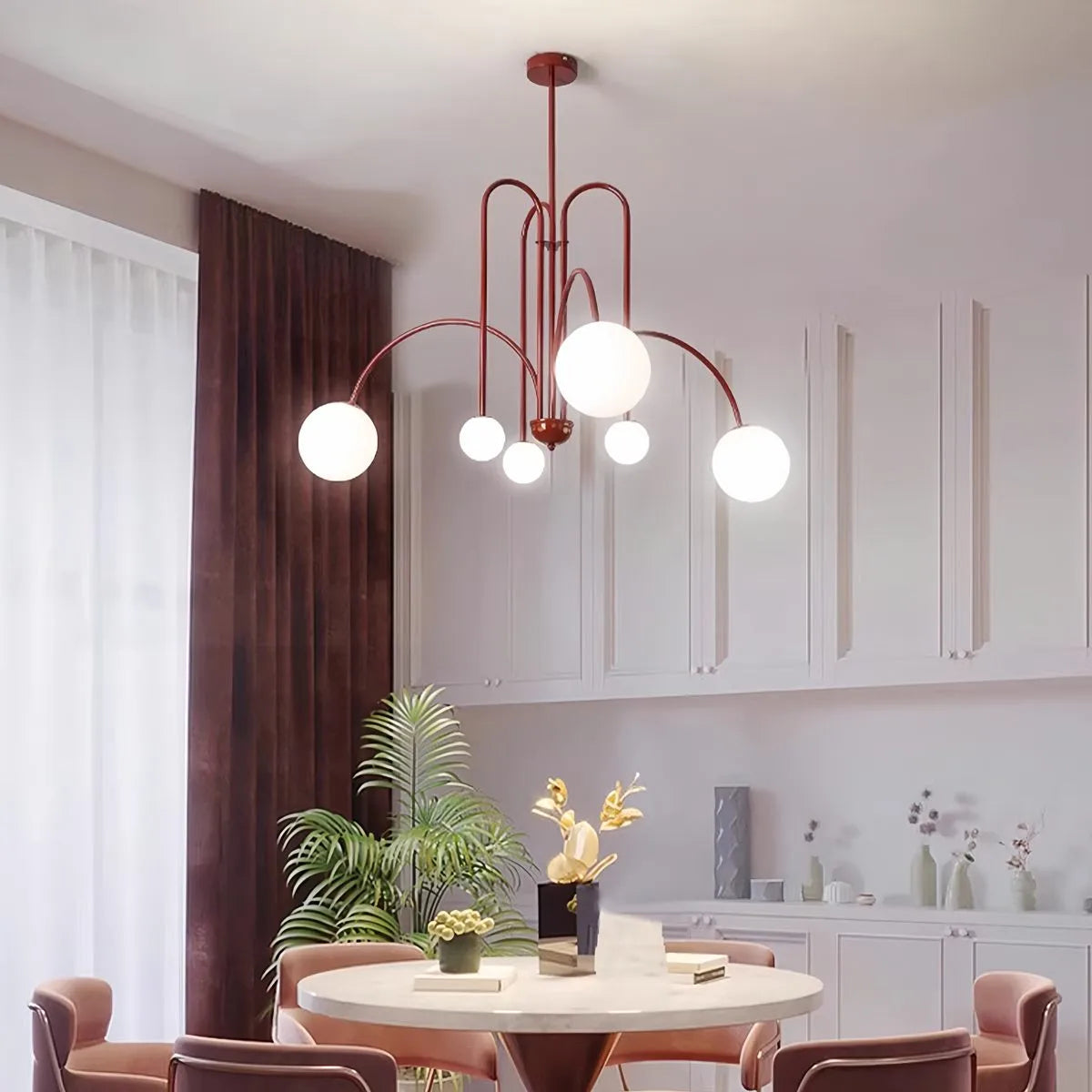 modern glass chandelier