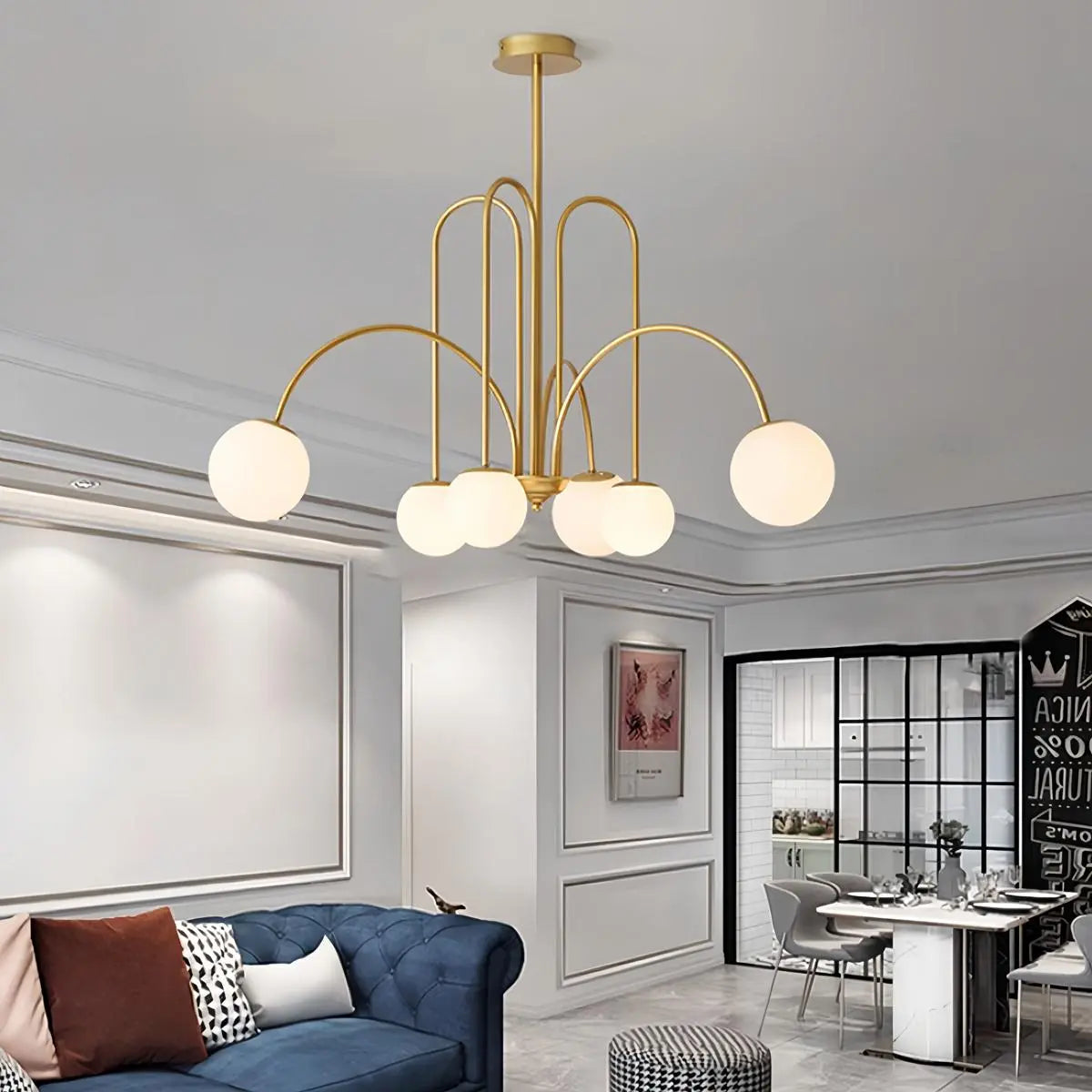 glass chandelier for living room