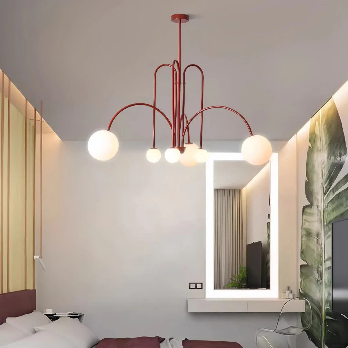 modern glass chandelier