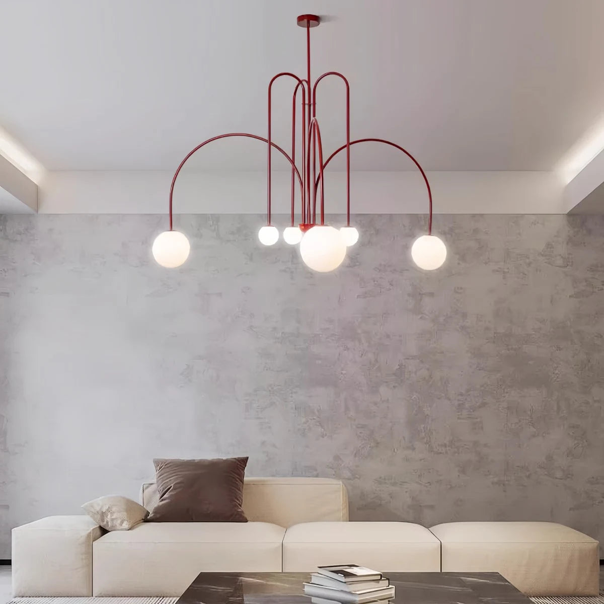 modern glass chandelier