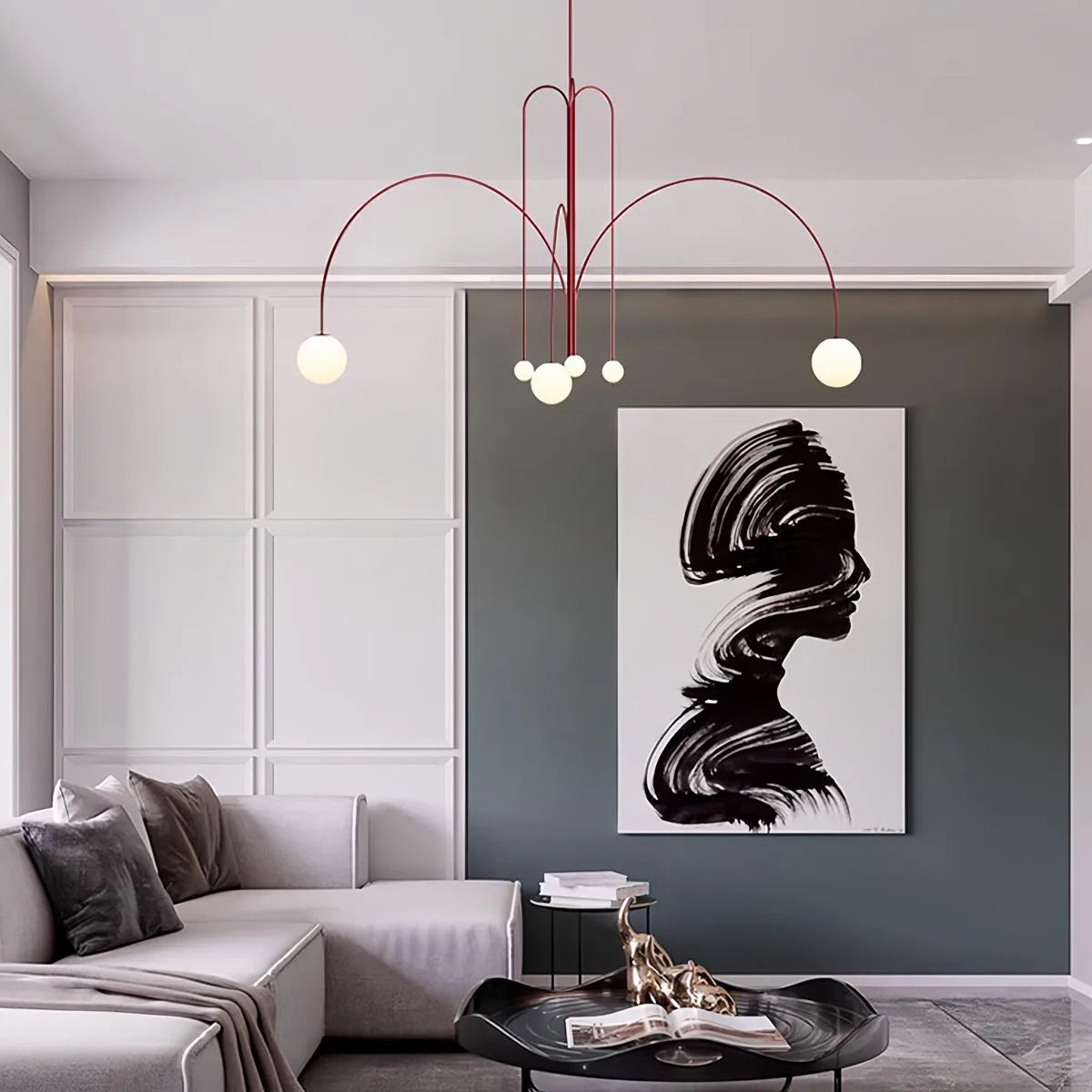 modern glass chandelier