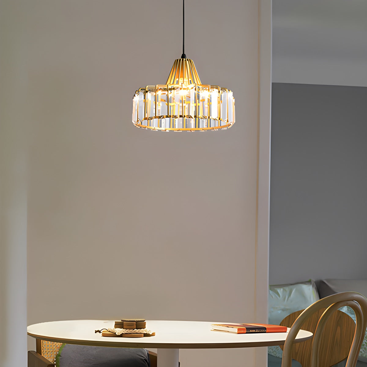 Antizer Modern Iron Art Glass Pendant Lamp for Kitchen