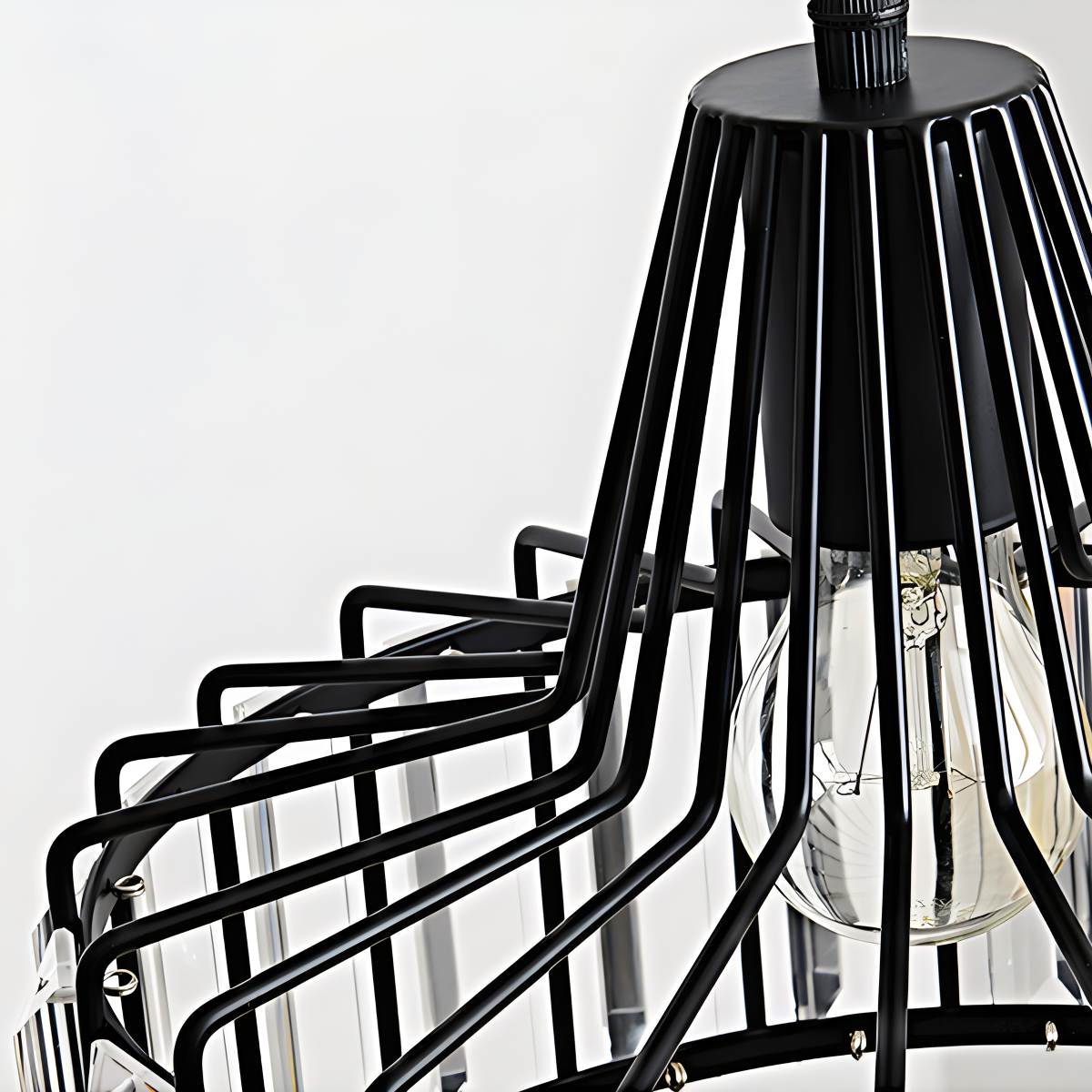 Antizer Modern Iron Art Glass Pendant Lamp for Kitchen
