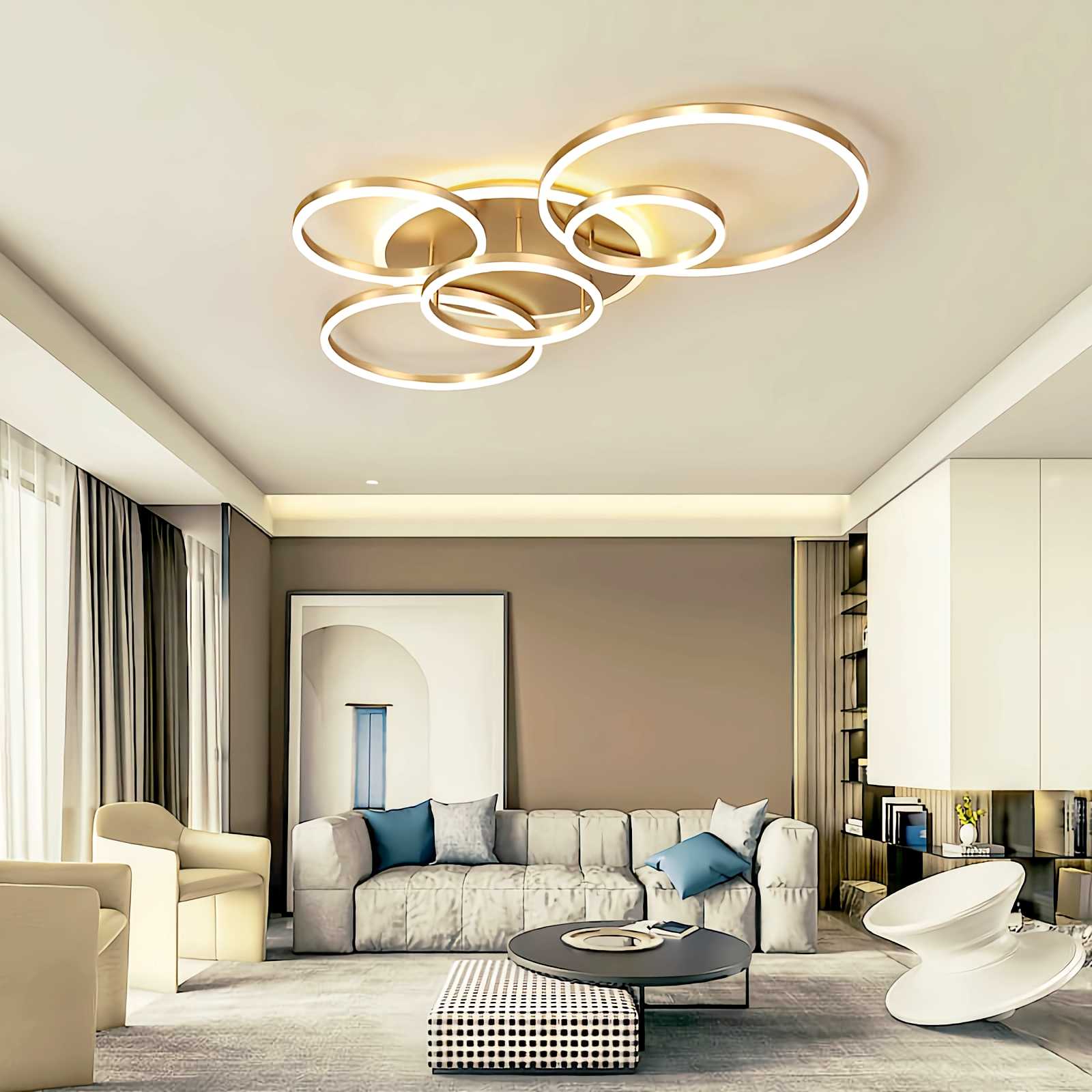 Antizer Circular LED Ceiling Light for Living Room