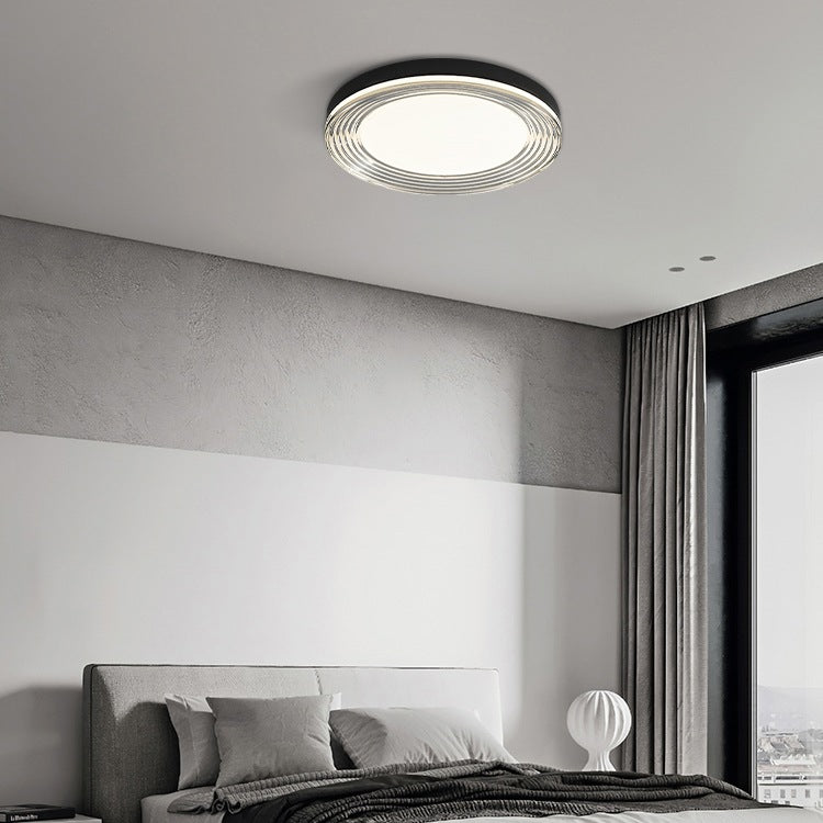 Antizer Circular Acrylic Ceiling Light for Bedroom Black & White 40cm x H5cm / ∅15.7″ x H2″ Three-Color Changing Light