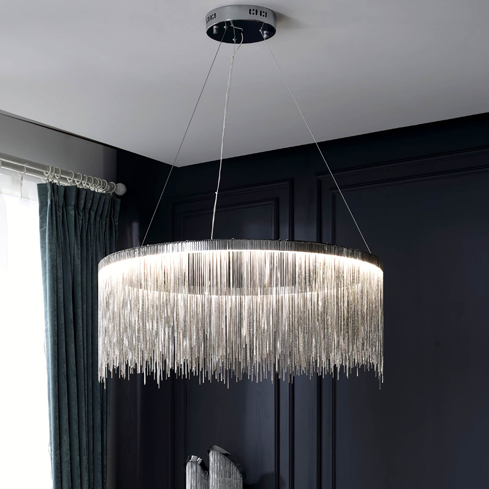 Antizer Modern Art Decor Tassel Chandelier