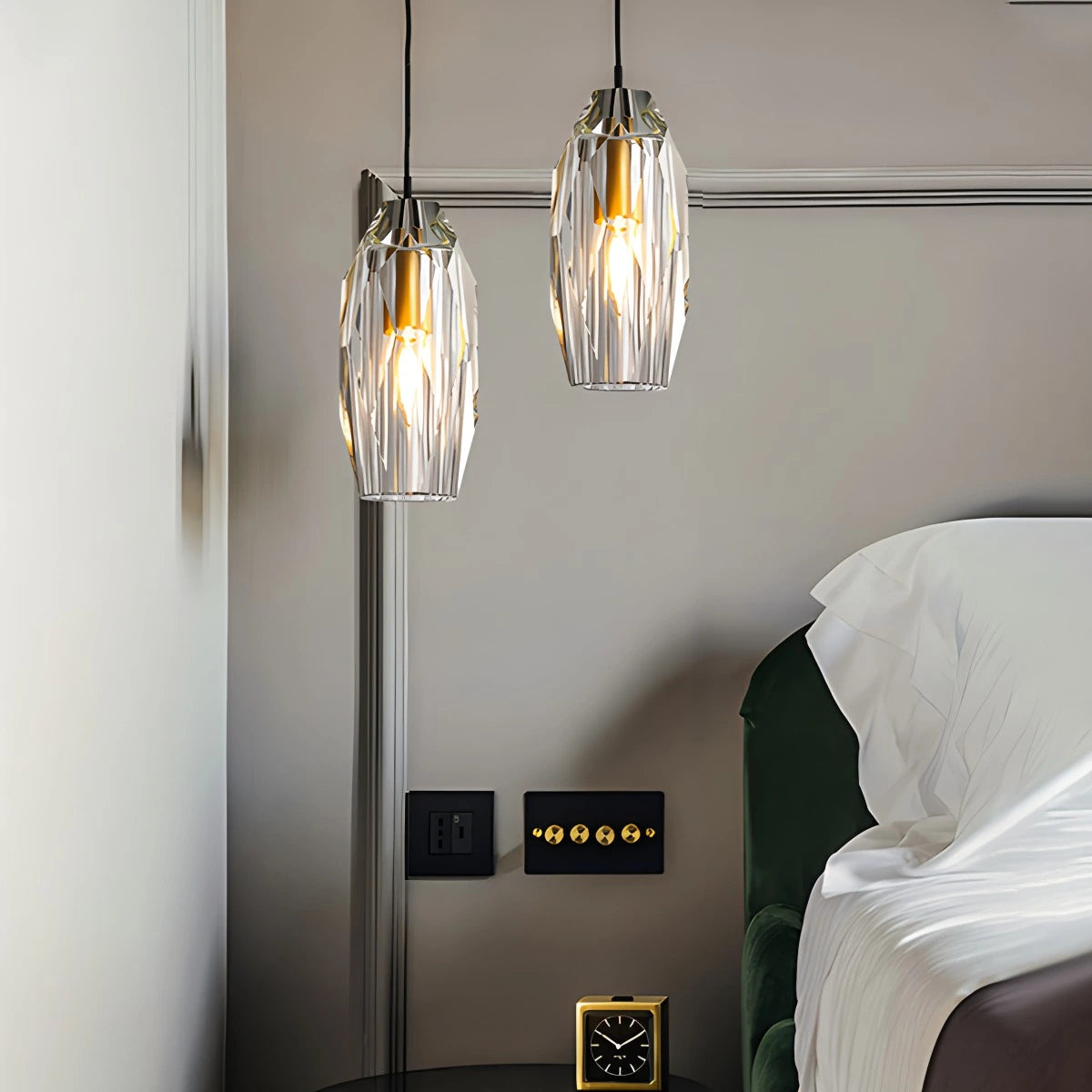 Antizer Copper Crystal Pendant Light Multiple Styles Available