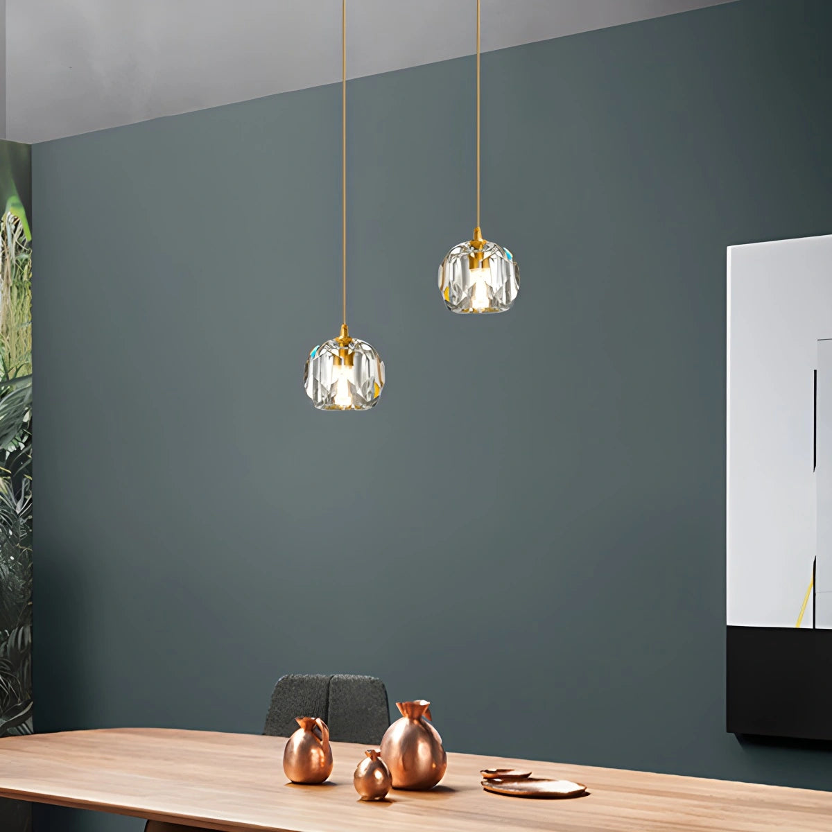 Antizer Copper Crystal Pendant Light Multiple Styles Available