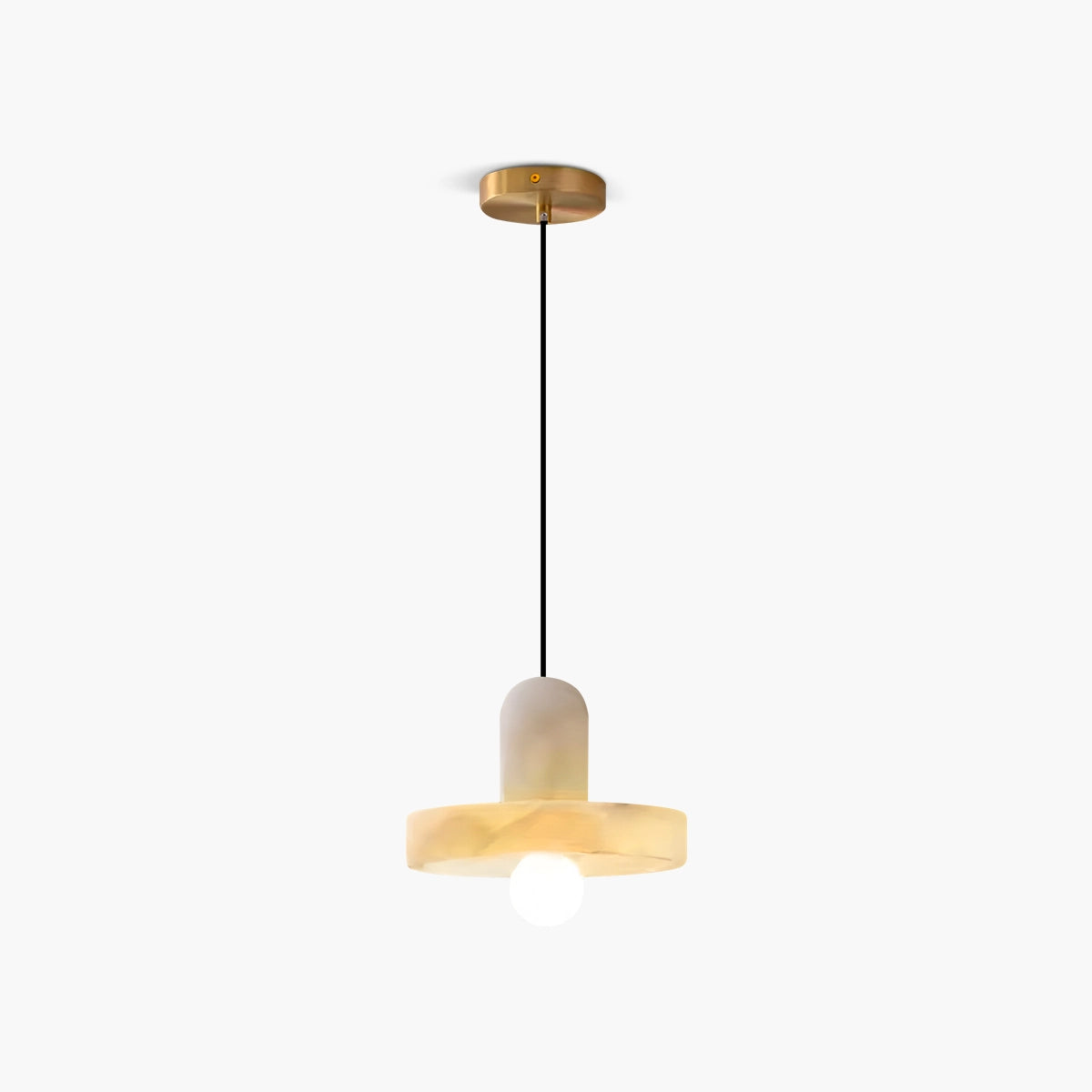Antizer Natural Spanish Alabaster Pendant Light for Bedroom