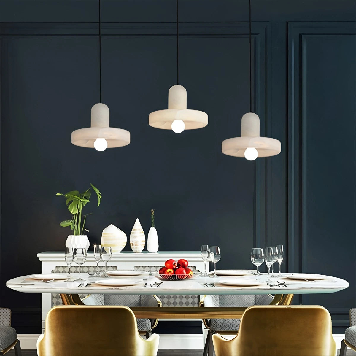 Antizer Natural Spanish Alabaster Pendant Light for Bedroom