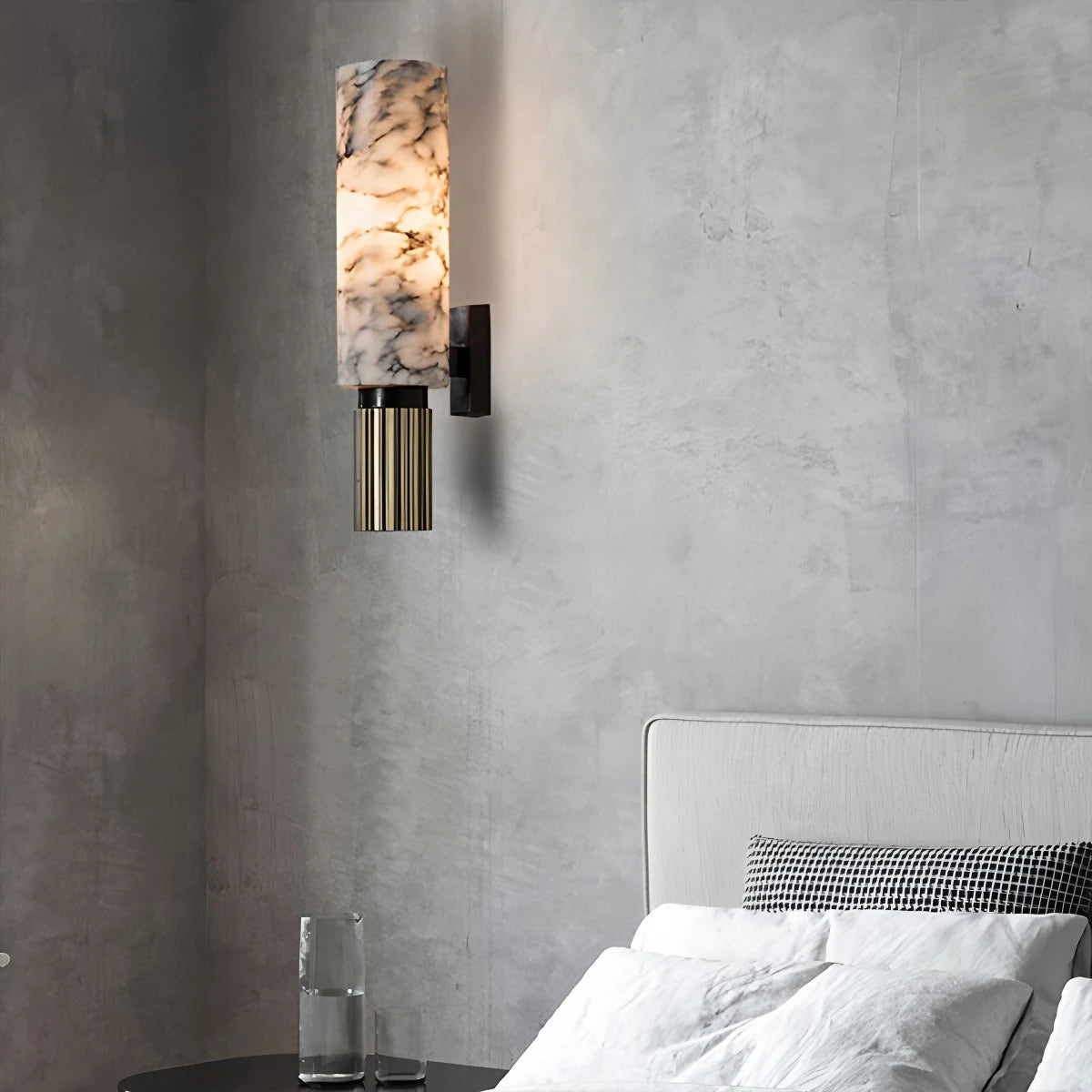 Antizer Creative Columnar Spanish Alabaster Decorative Wall Light