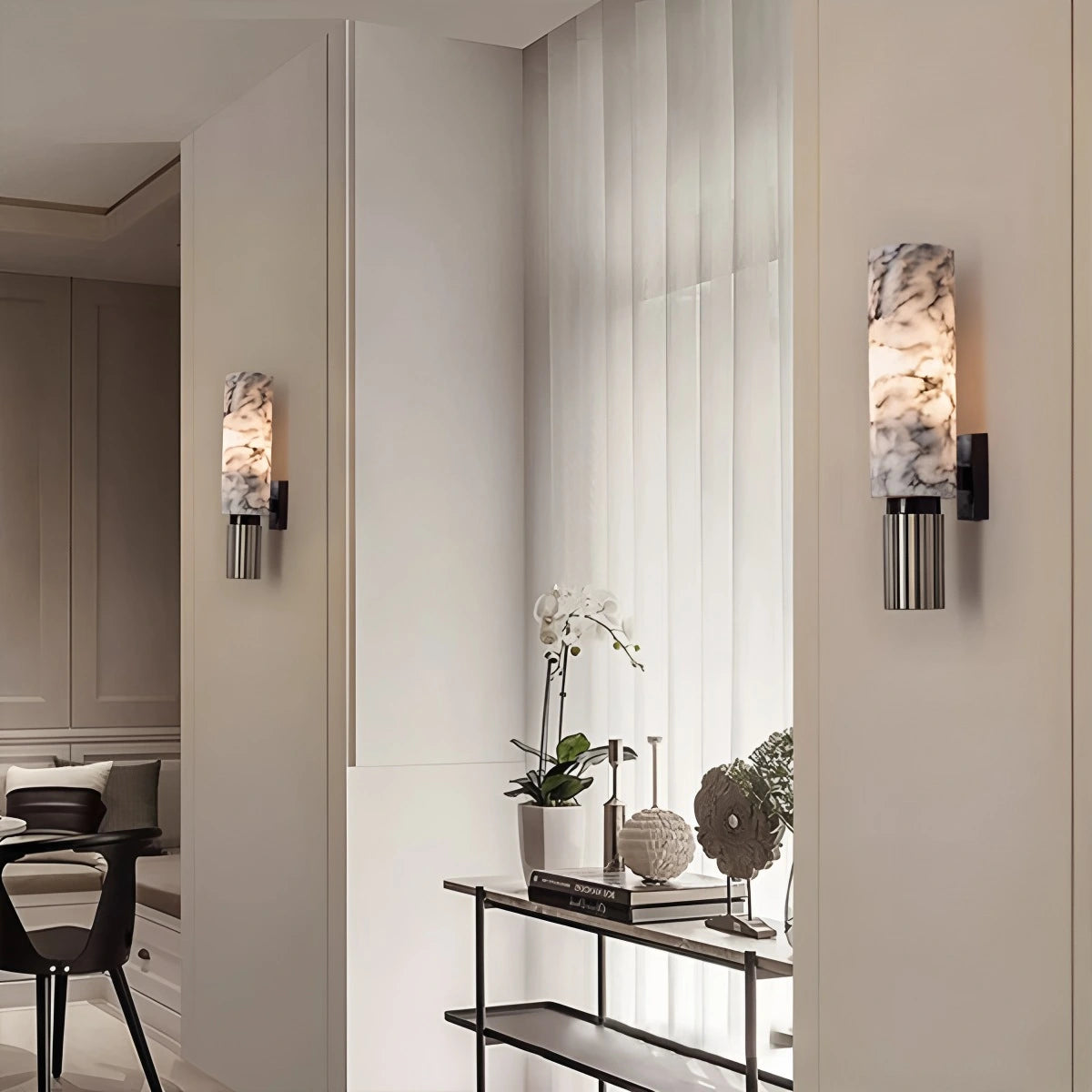 Antizer Creative Columnar Spanish Alabaster Decorative Wall Light