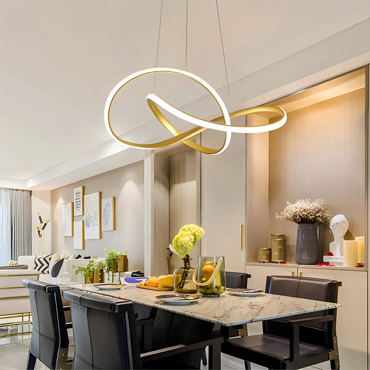 Antizer Creative Linear Chandelier for Dining Room