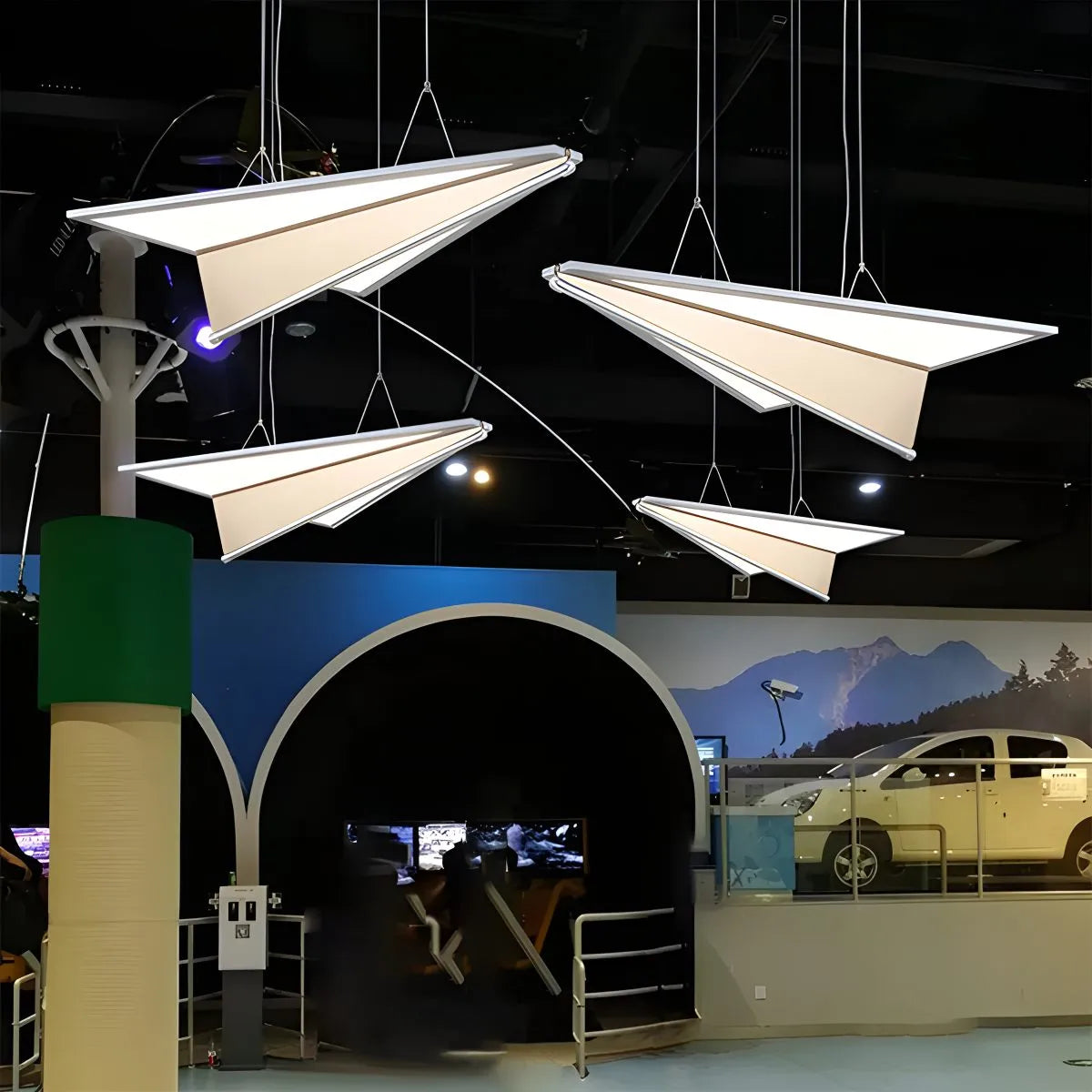 LED airplane pendant light