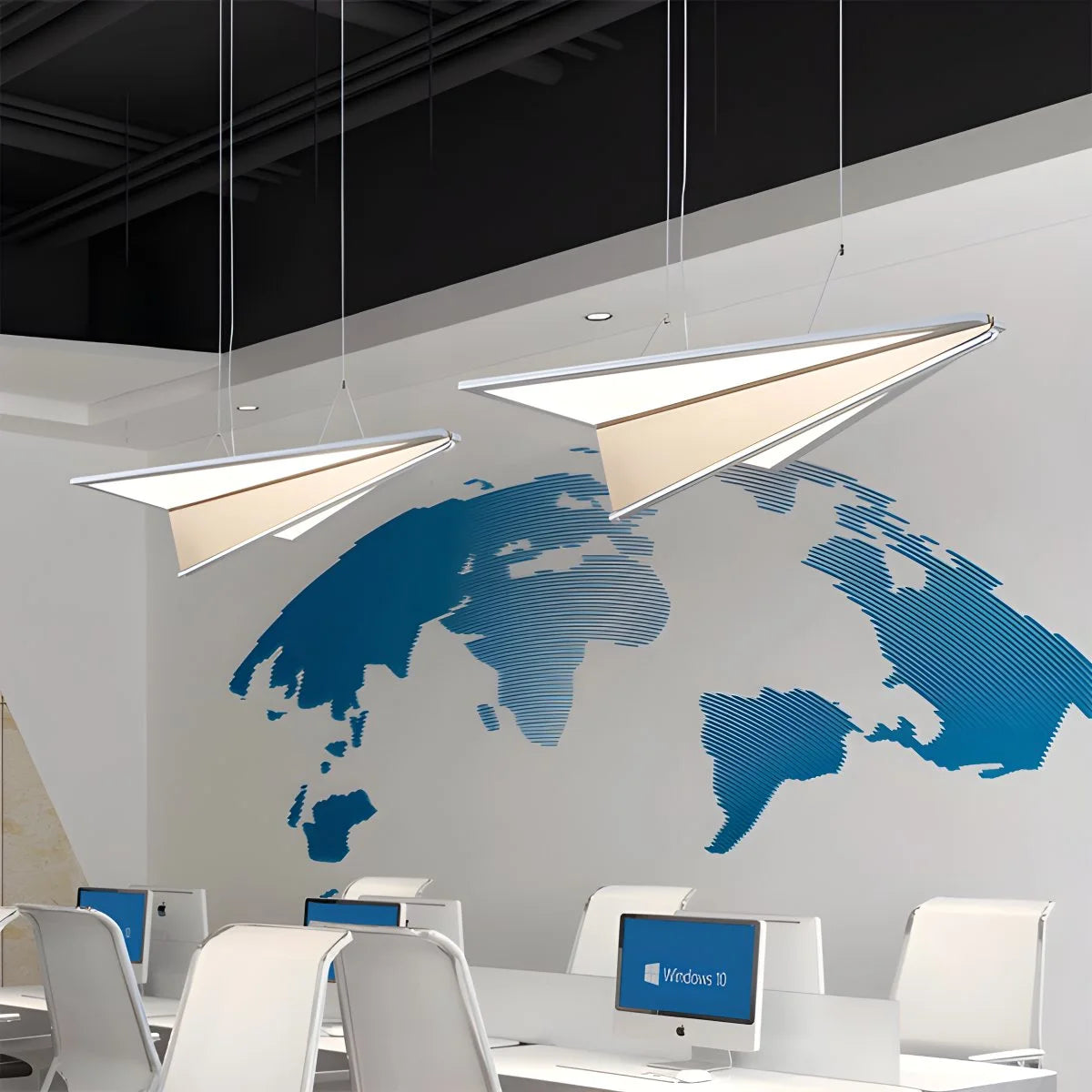 airplane pendant light for office