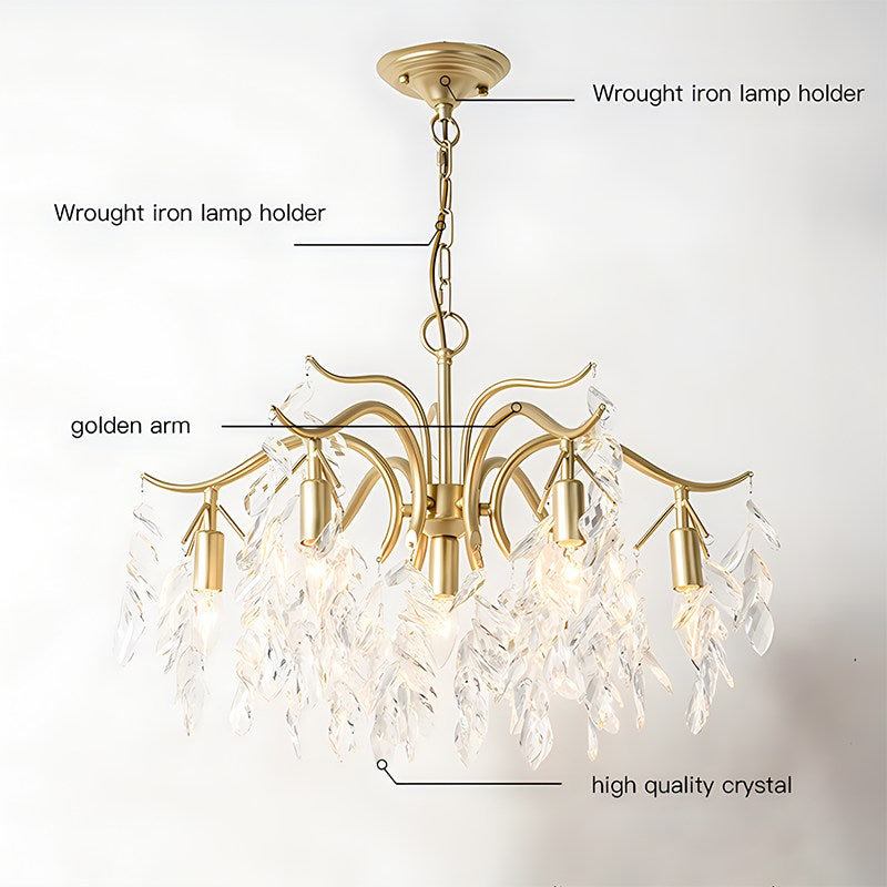Antizer French Light Luxury Crystal Chandelier
