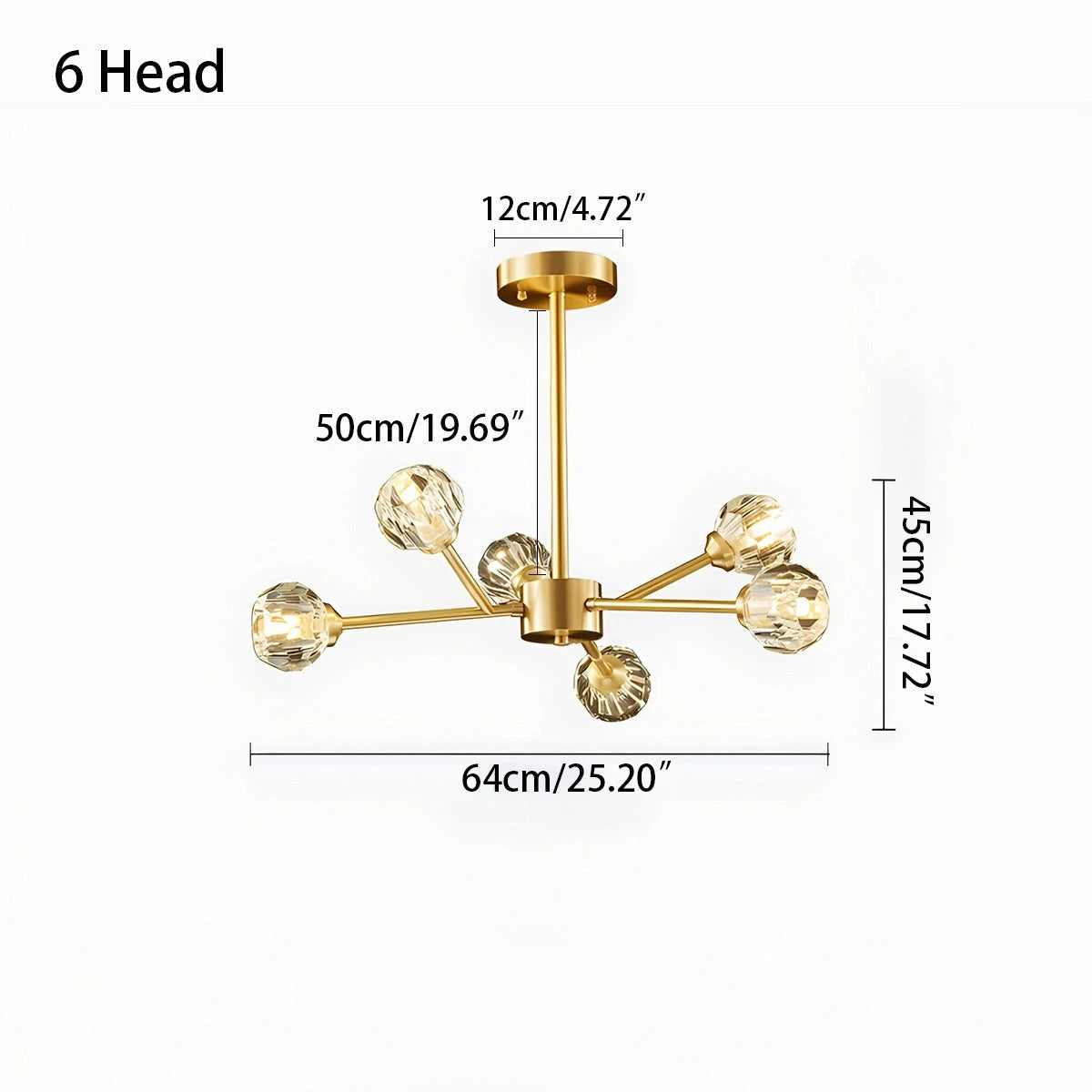 Antizer Crystal Ball Round Cluster Chandelier