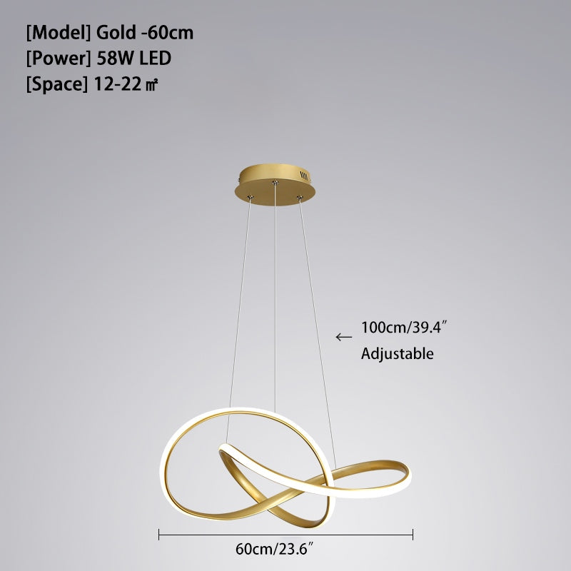 Antizer Creative Linear Chandelier for Dining Room