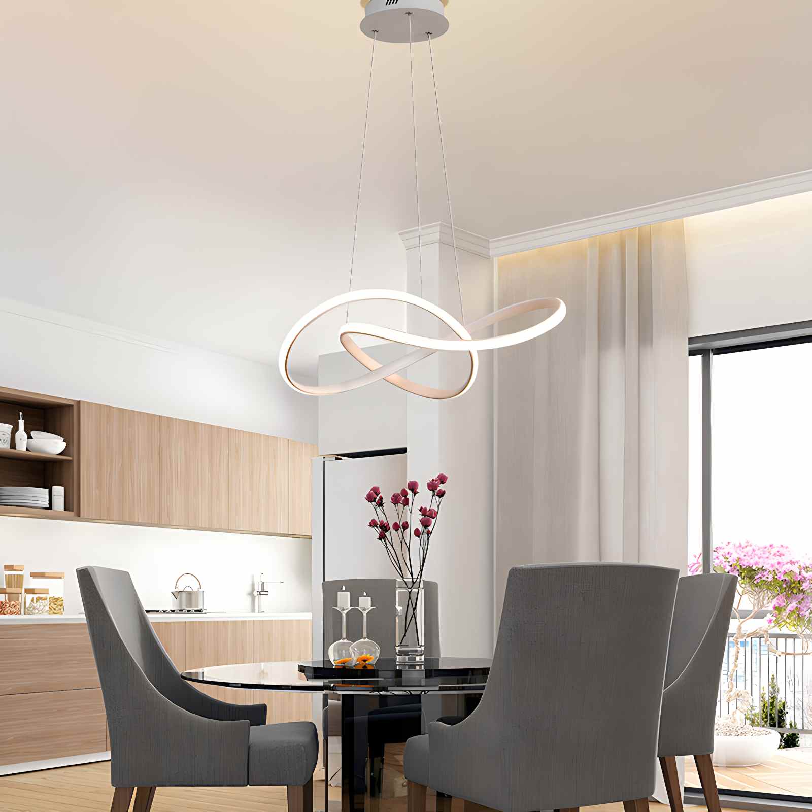 Antizer Creative Linear Chandelier for Dining Room