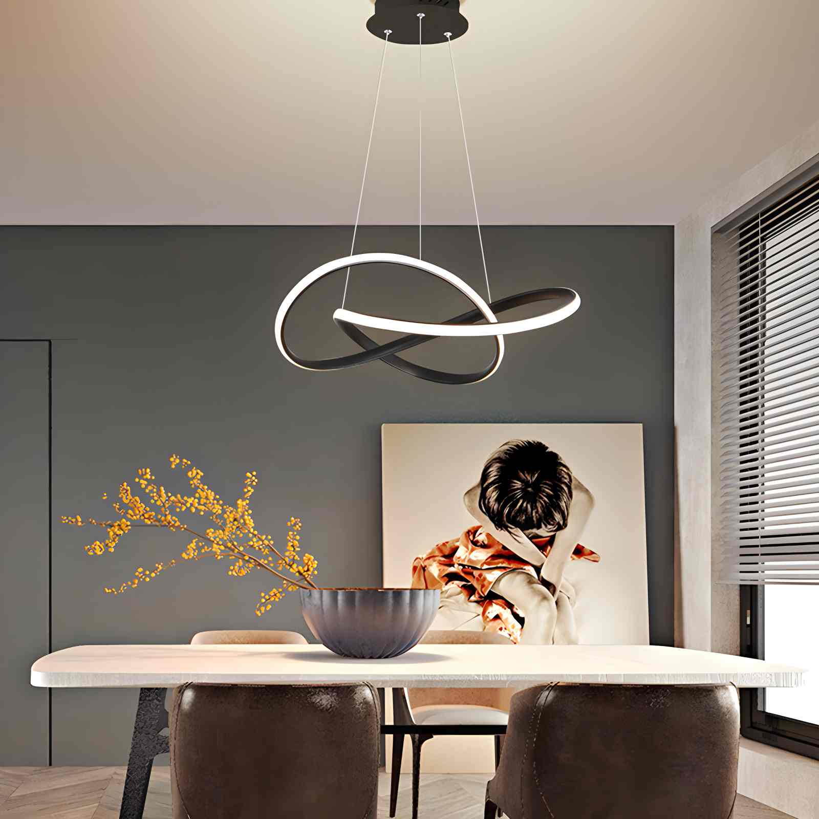Antizer Creative Linear Chandelier for Dining Room