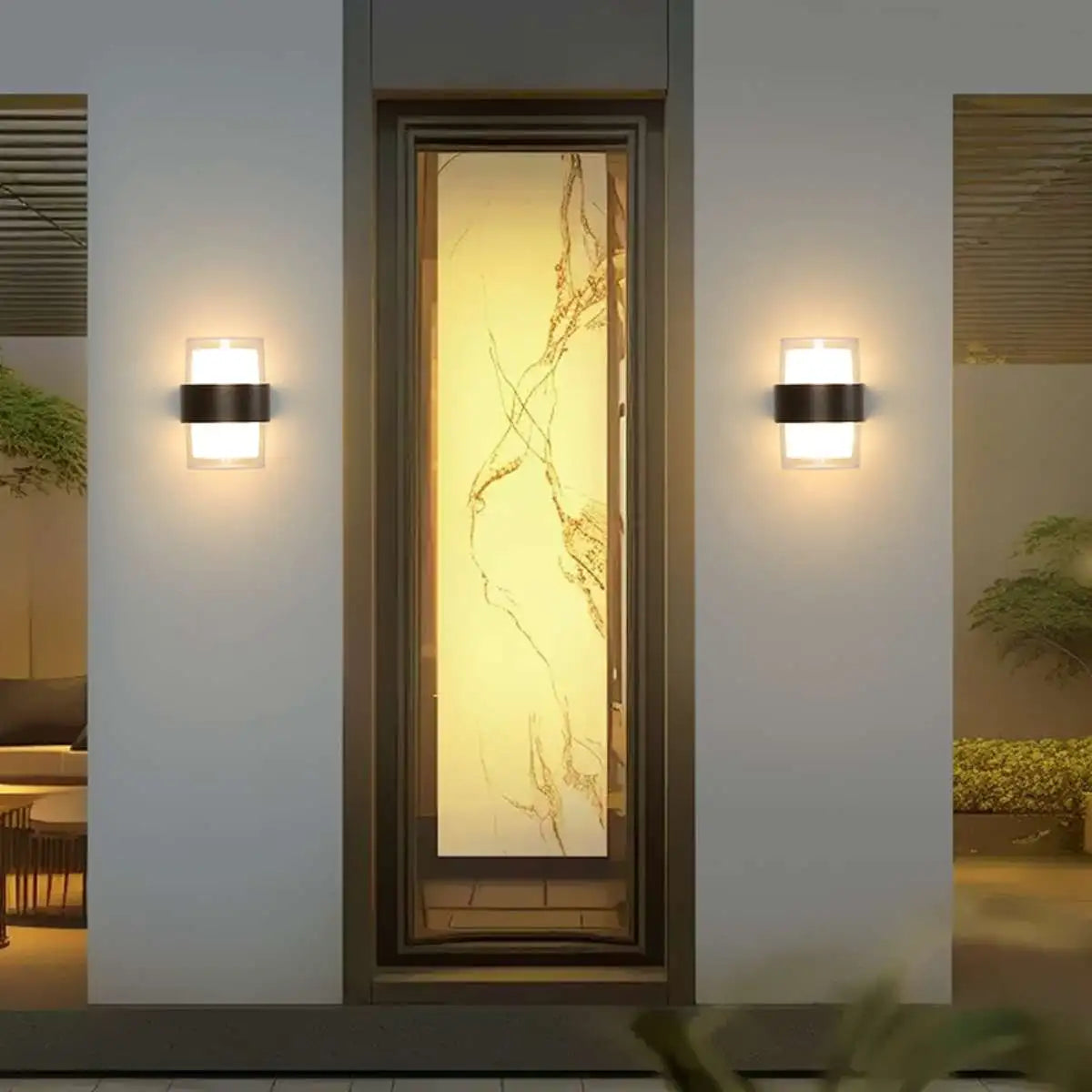Antizer Lightning and Rainproof Columnar Outdoor Wall Light