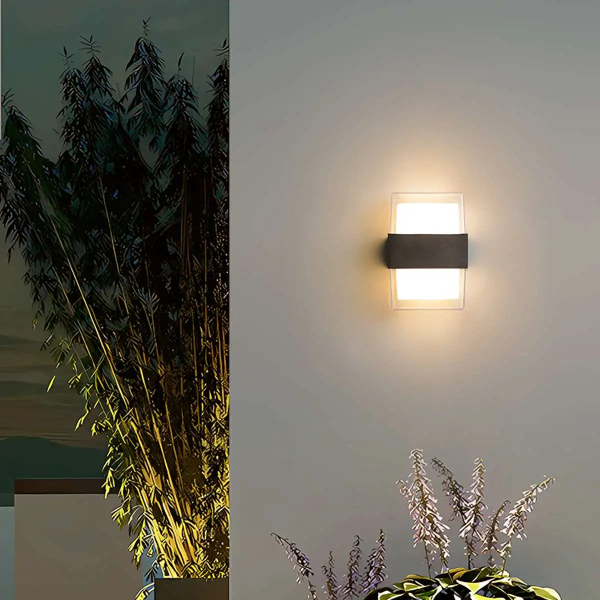 Antizer Lightning and Rainproof Columnar Outdoor Wall Light