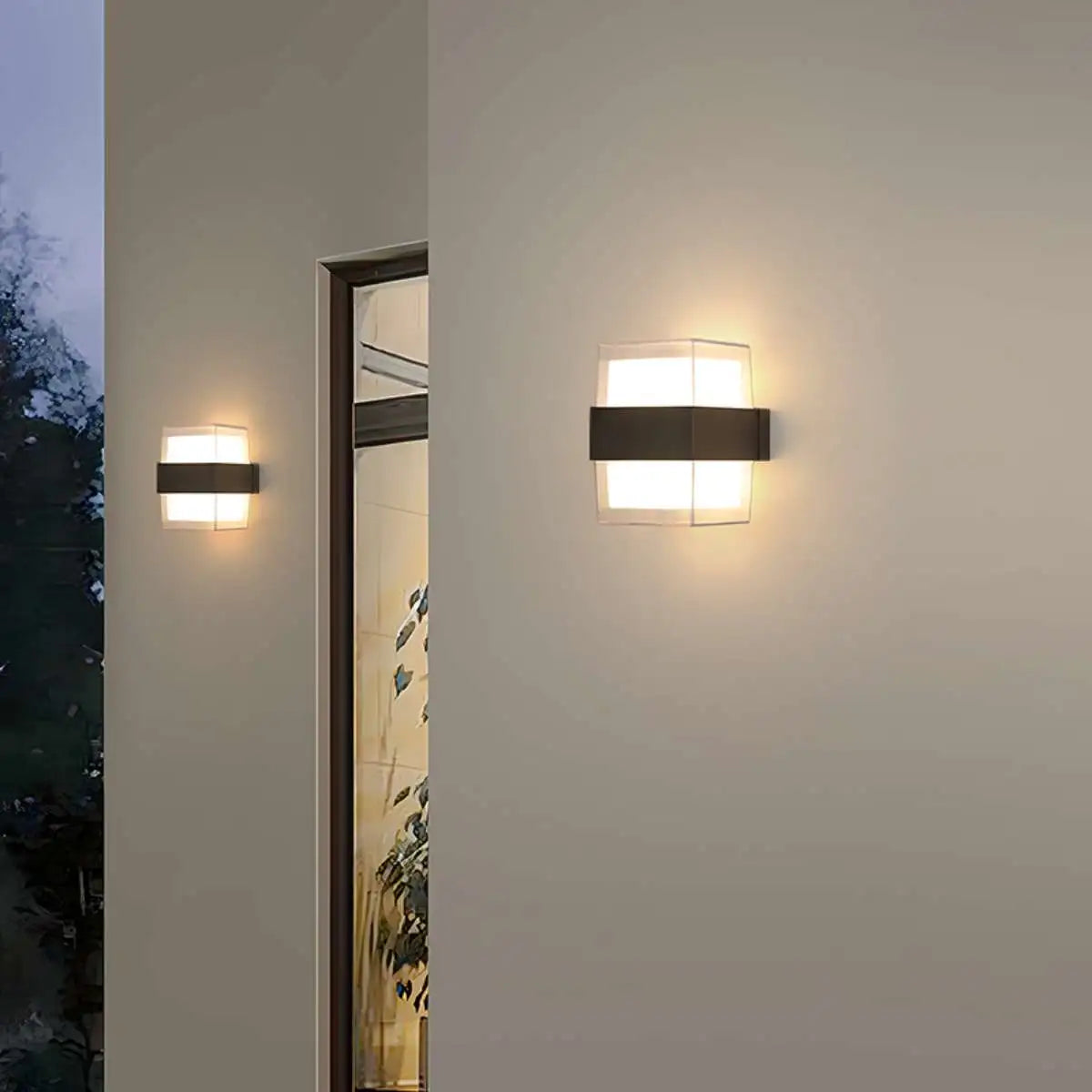 Antizer Lightning and Rainproof Columnar Outdoor Wall Light