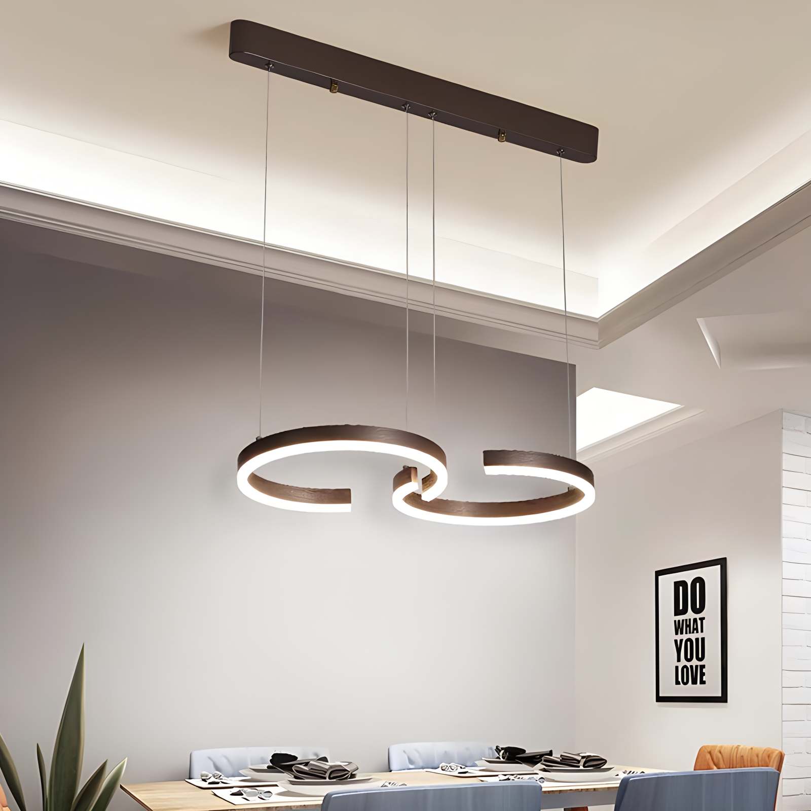 Antizer Nordic Light Luxury Double C Pendant Light