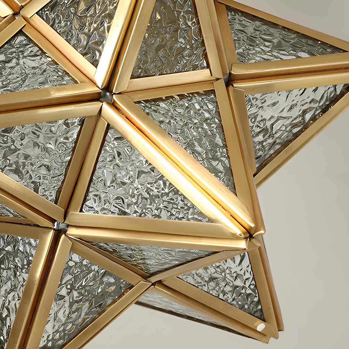 Antizer European Style Copper Glass Ceiling Lamp-A
