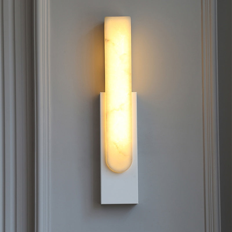 Antizer Chinese Style Alabaster Wall Lamp for Bedroom