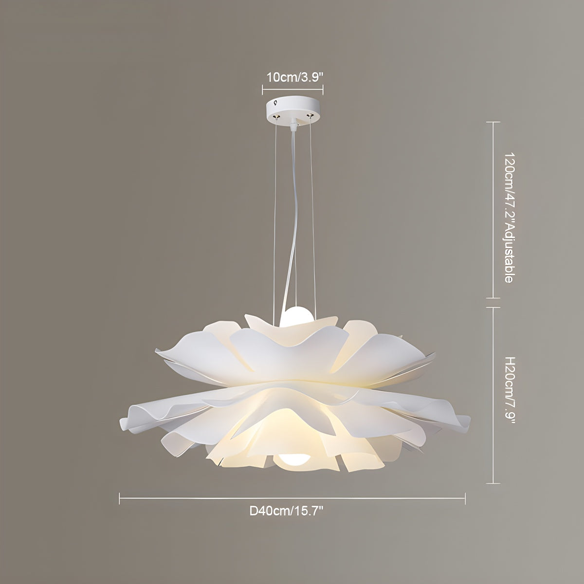 Antizer White Flower Pendant Light for Living Room