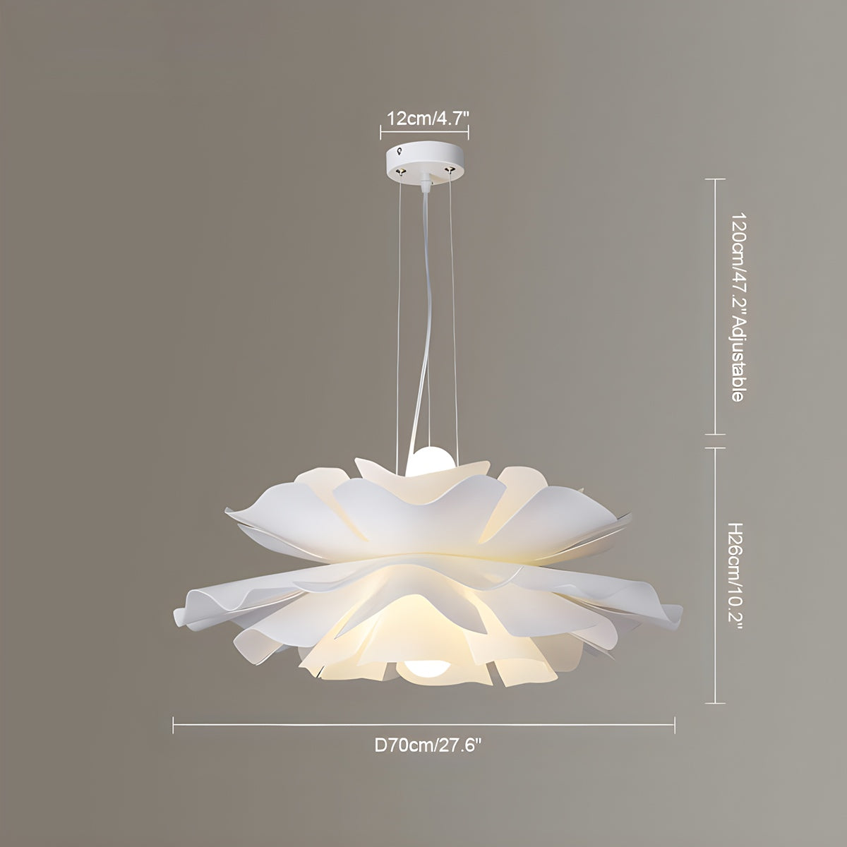 Antizer White Flower Pendant Light for Living Room