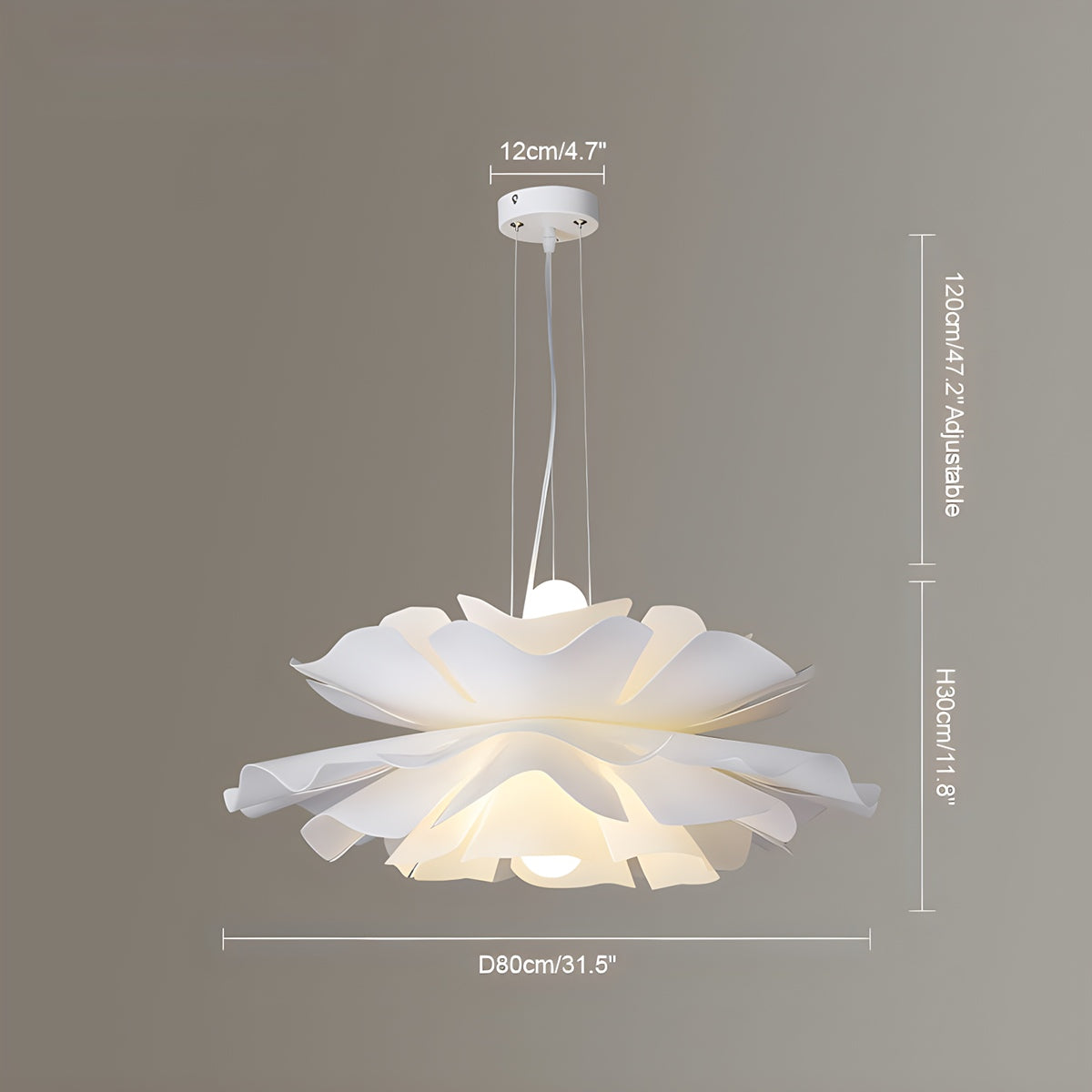 Antizer White Flower Pendant Light for Living Room