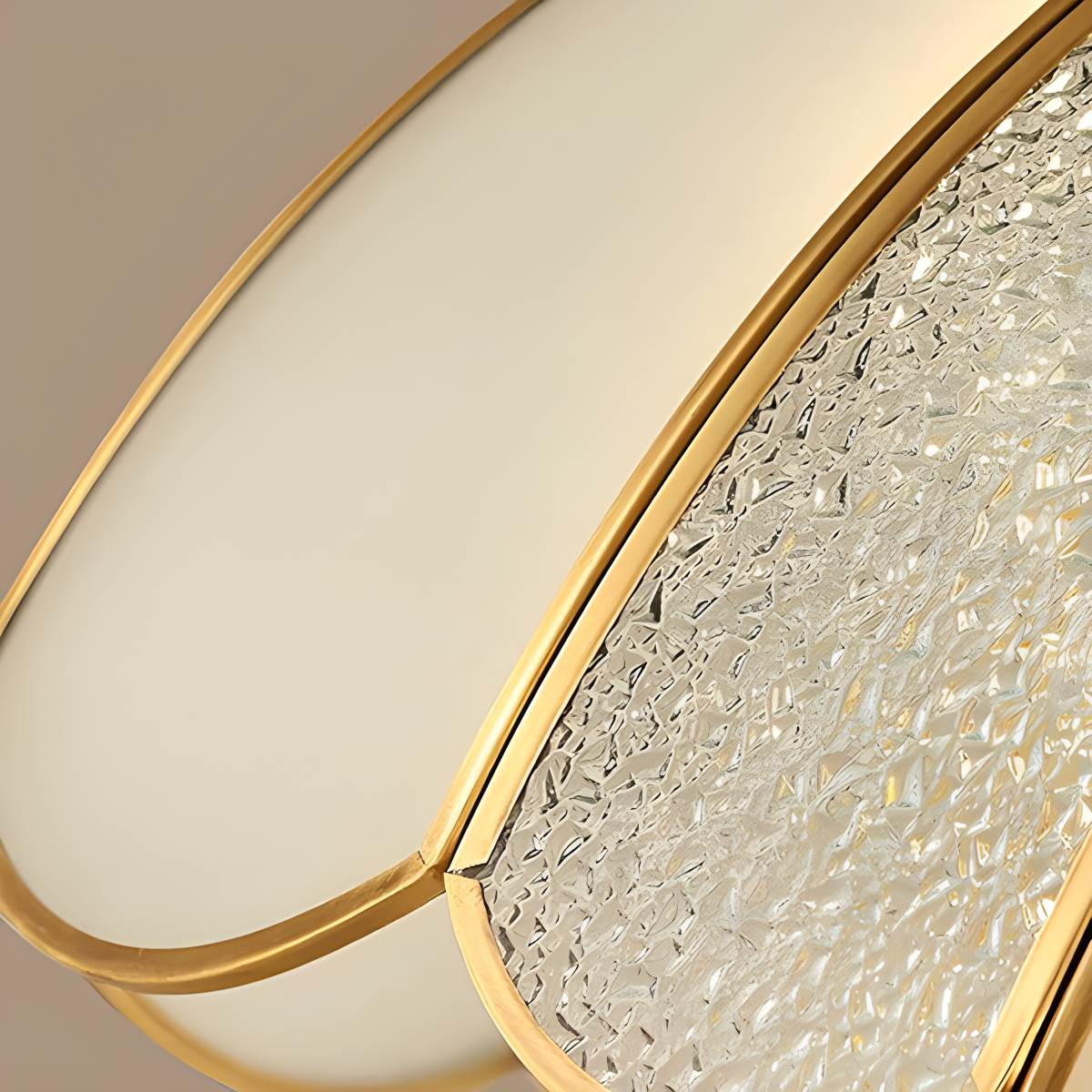 Antizer European Style Copper Glass Ceiling Lamp-F