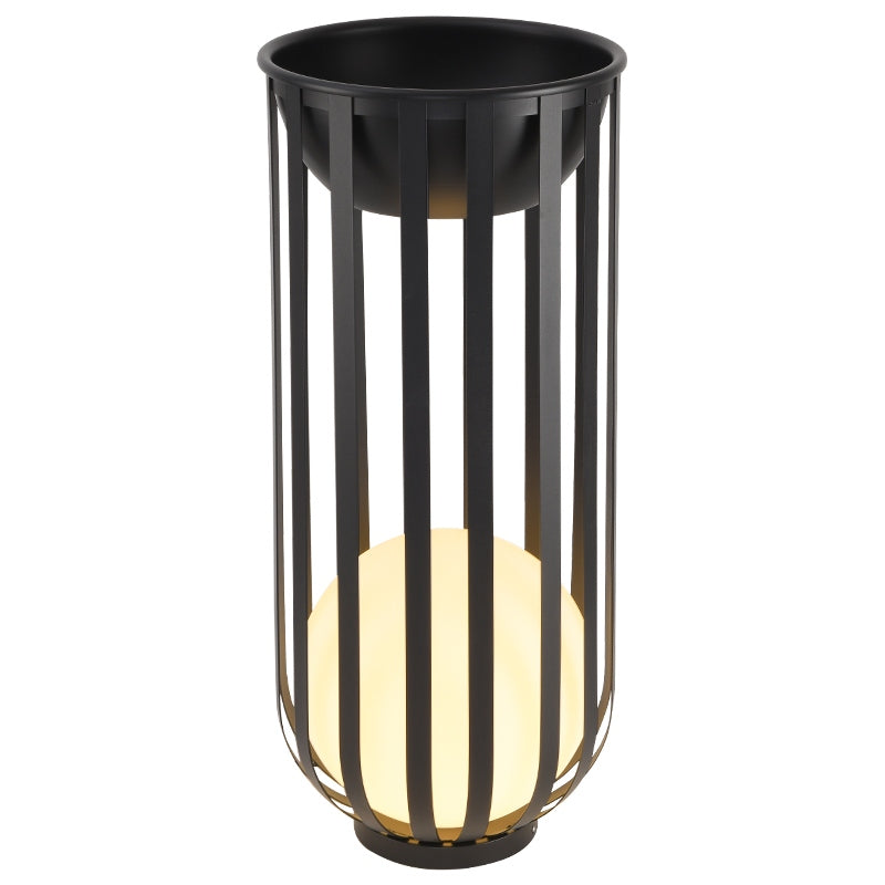 Antizer Solar Flower Stand Outdoor Floor Lamp Black High Style