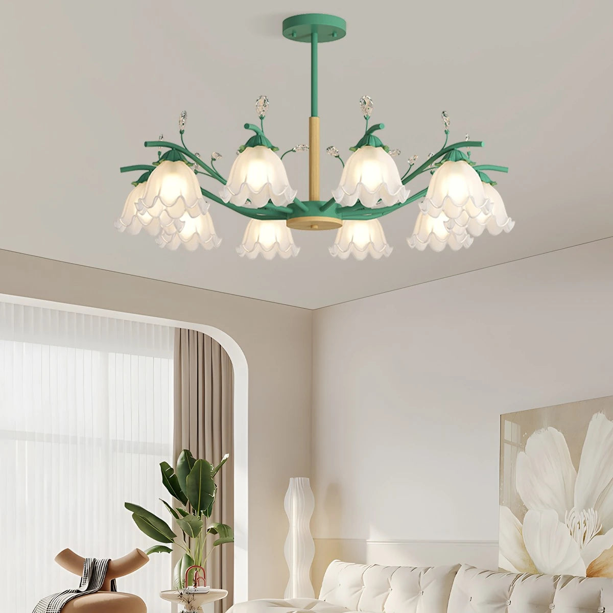 Antizer Creative Lily of the Valley Flower Chandelier