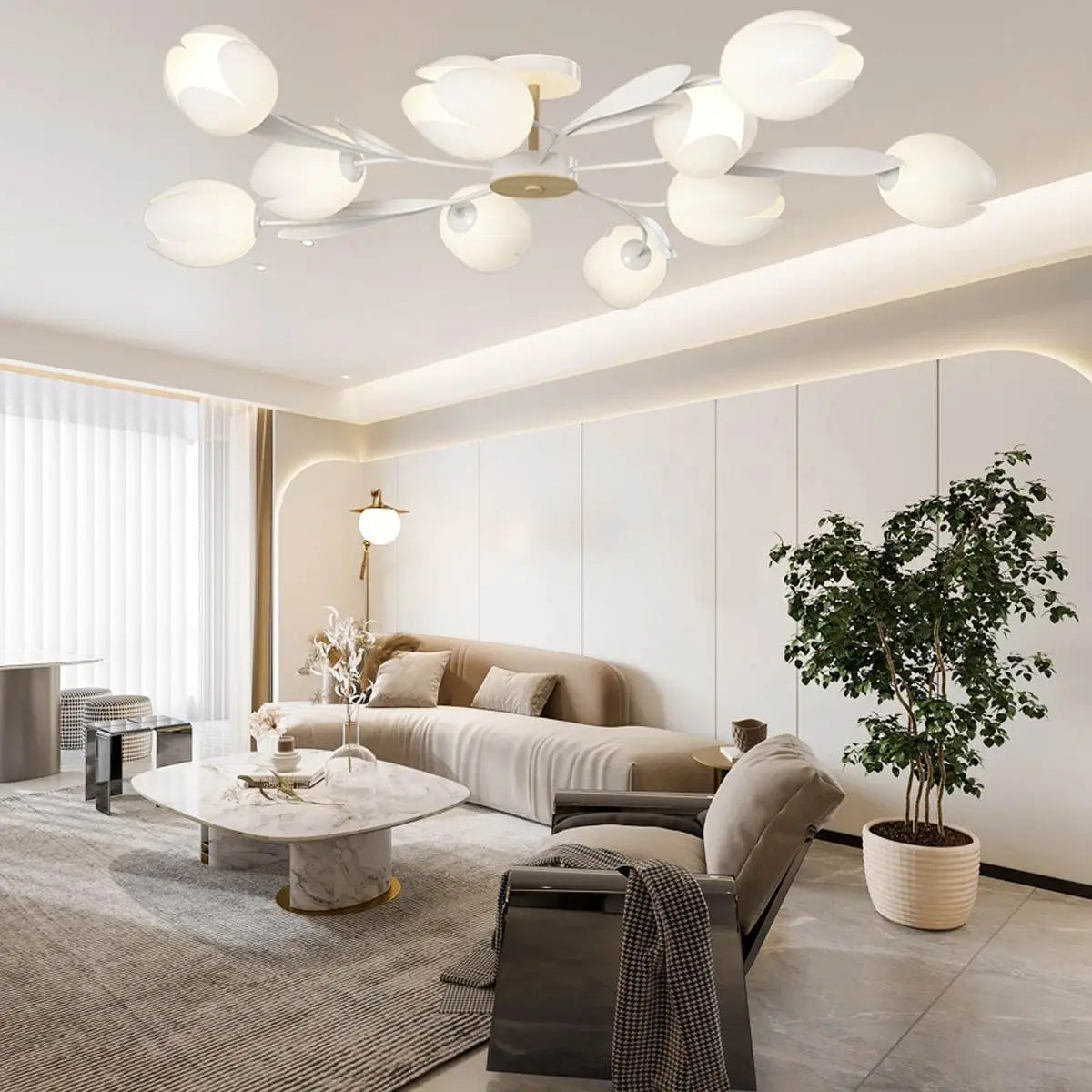 Antizer Magnolia Bud Living Room Chandelier