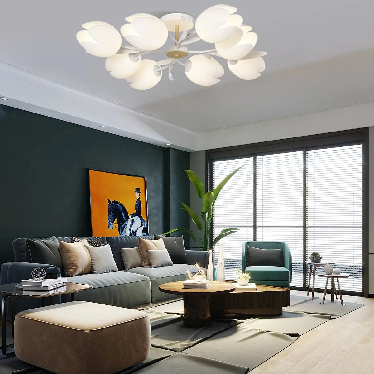 Antizer Magnolia Bud Living Room Chandelier