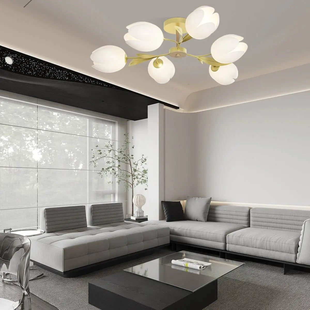 Antizer Magnolia Bud Living Room Chandelier