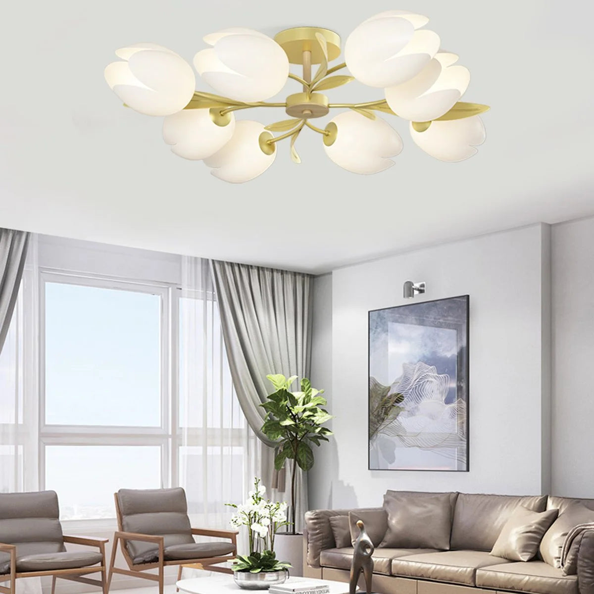 Antizer Magnolia Bud Living Room Chandelier