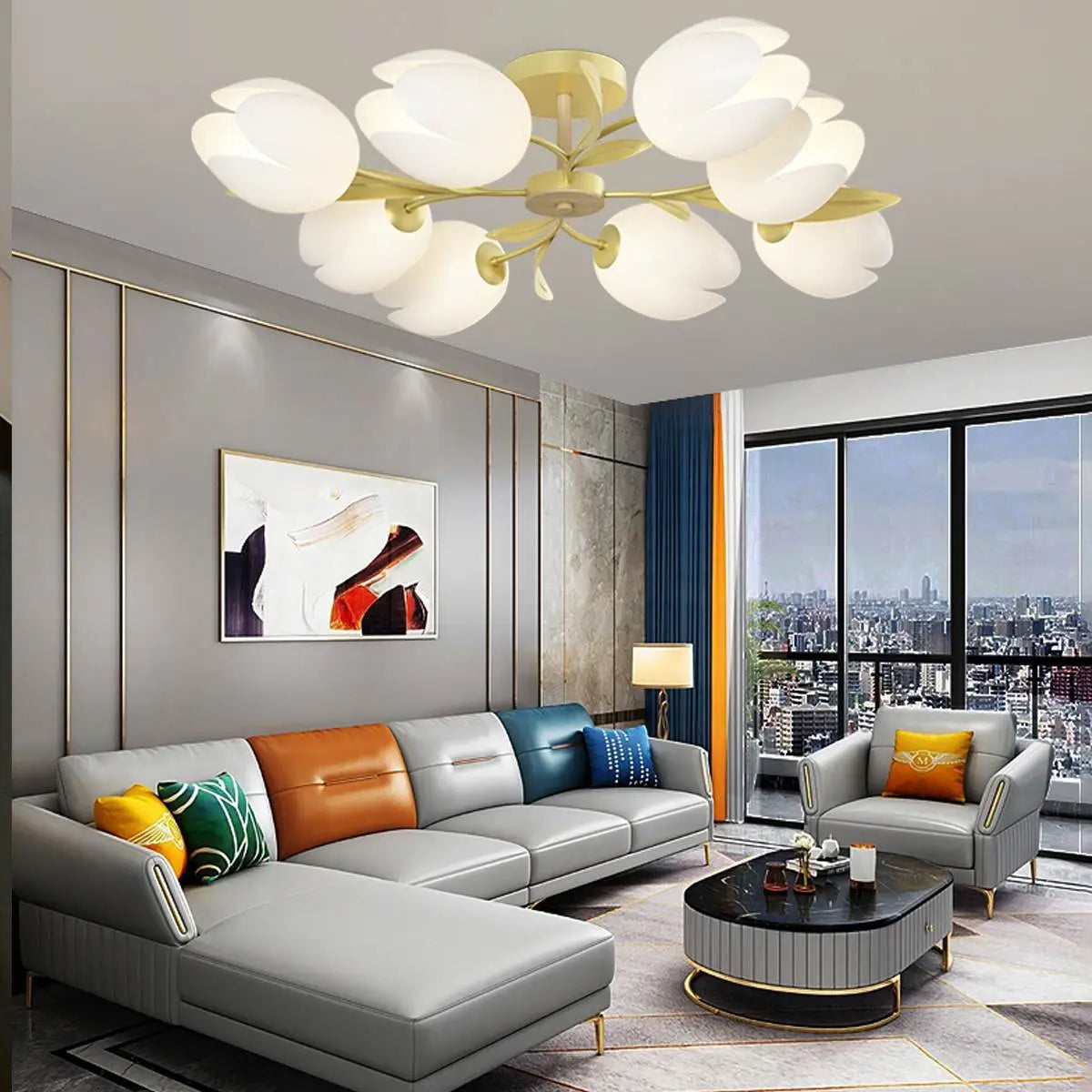 Antizer Magnolia Bud Living Room Chandelier